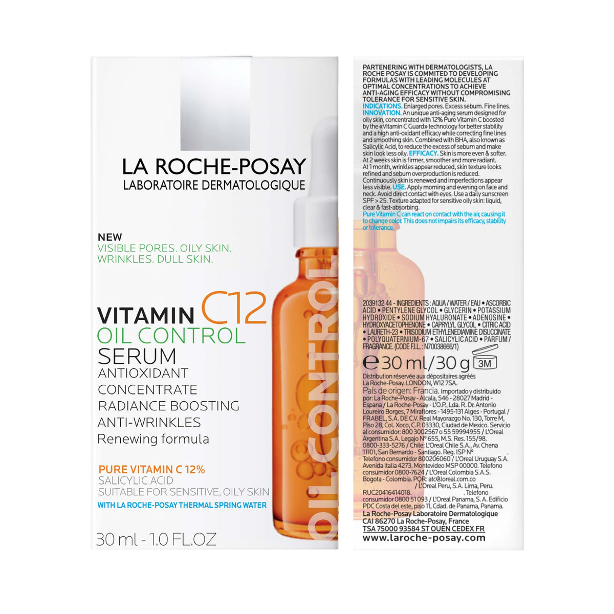 La Roche-Posay 12% Vitamin C Face Serum with Salicylic Acid, Oily Skin