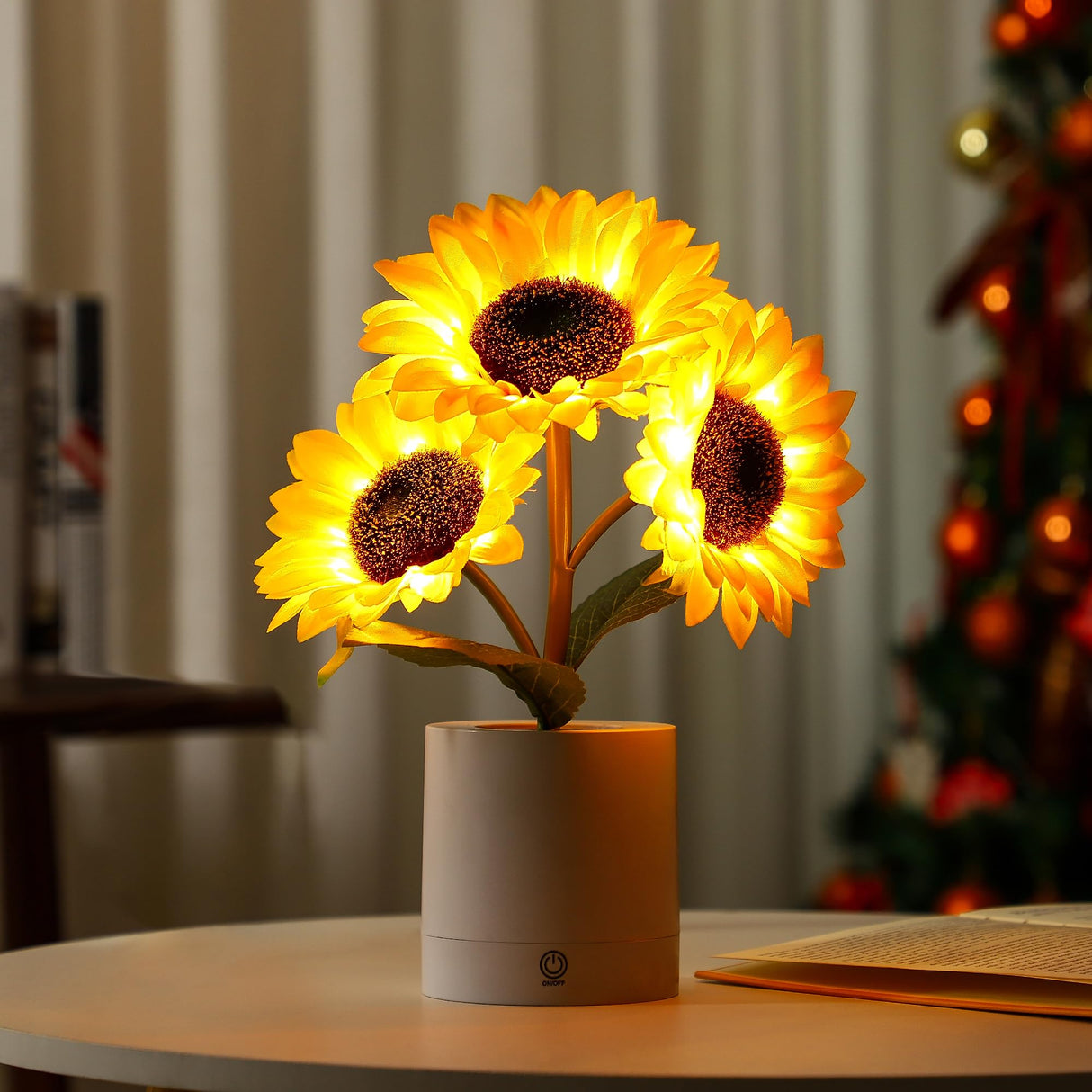 hibeauti Sunflower LED Lamp for Women, Mother's Day Ideal for Bedroom Decor Sunflower Gifts for Mom Grandma Teacher Aunt Girlfriends Coworker Friend Wife Mothers Anniversary Birthday Christmas