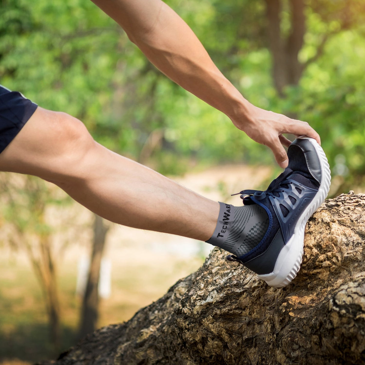 TechWare Pro Ankle Brace Compression Sleeve - Relieves Achilles Tendonitis, Joint Pain. Plantar Fasciitis Foot Sock with Arch Support Reduces Swelling & Heel Spur Pain. (Gray, XXL)