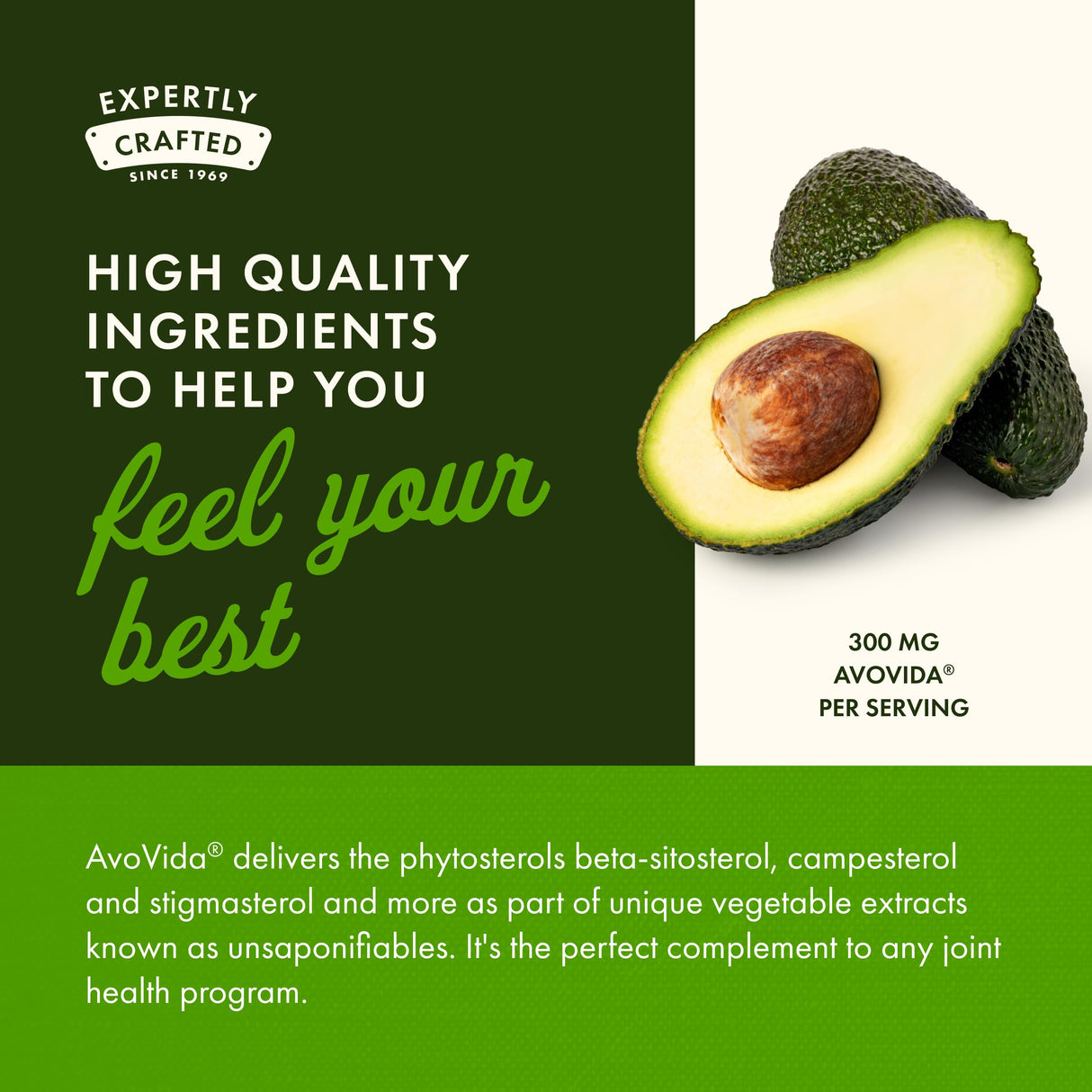 Swanson Avocado Soy AvoVida Maximum Strength ASU Supplement for Joints 300 mg 60 Capsules