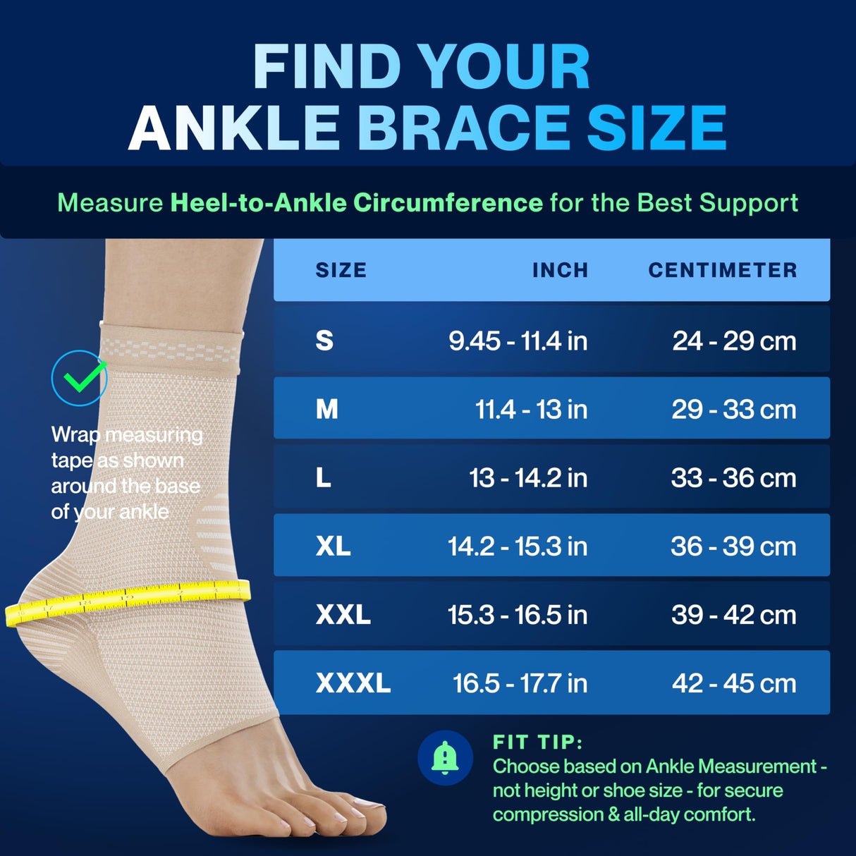 Modvel Foot & Ankle Brace Socks for Sprained Ankle Compression Sleeve - Plantar Fasciitis Relief Brace, Foot Support for pain Women & Men - Tendonitis & Arthritis Feet Sleeve, Stabilizing Ankles Wrap