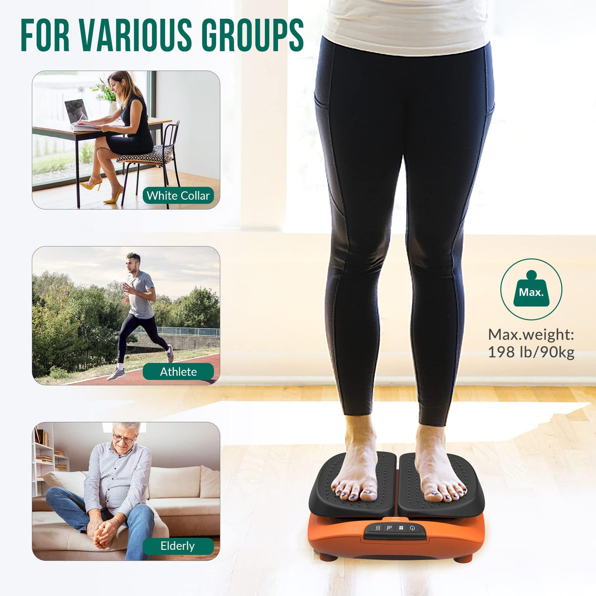 Snailax Vibration Foot Massager with Heat, App Control, FSA HSA Eligible, Adjustable Vibration Electric Foot Massager Machine for Circulation, Plantar Fasciitis, Pain, Remote Control