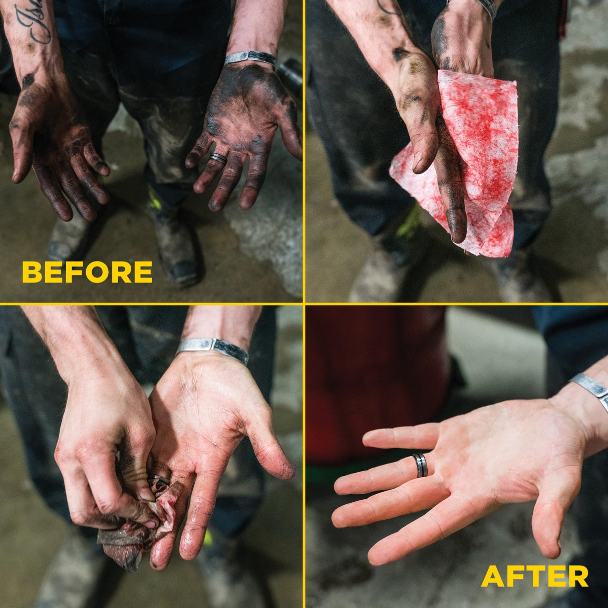 Zep Cherry Bomb Hand Cleaner Towels - 130 Towels Per Bucket (Case Of 4) 346601 Removes Stubborn Industrial Soils Such As Grease, Tar, Ink, Paints and More