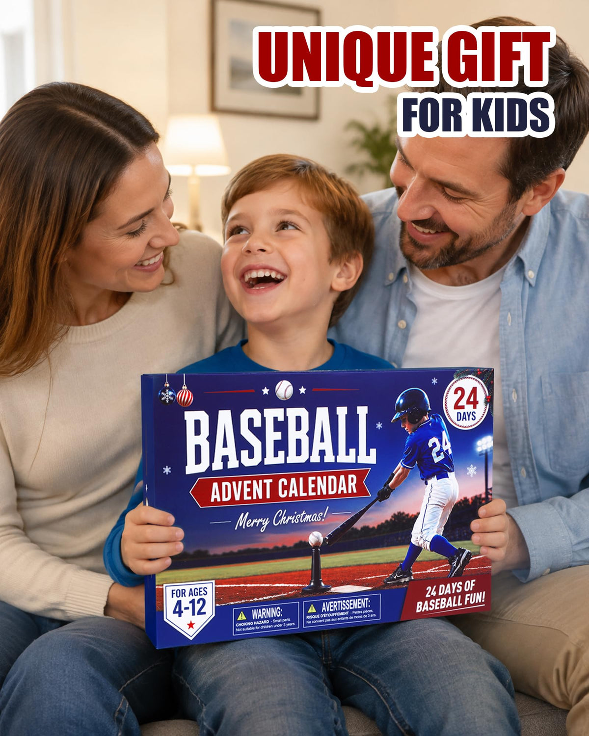 Baseball Advent Calendar 2026, 24pcs Sports Toys Gift Set for Kid