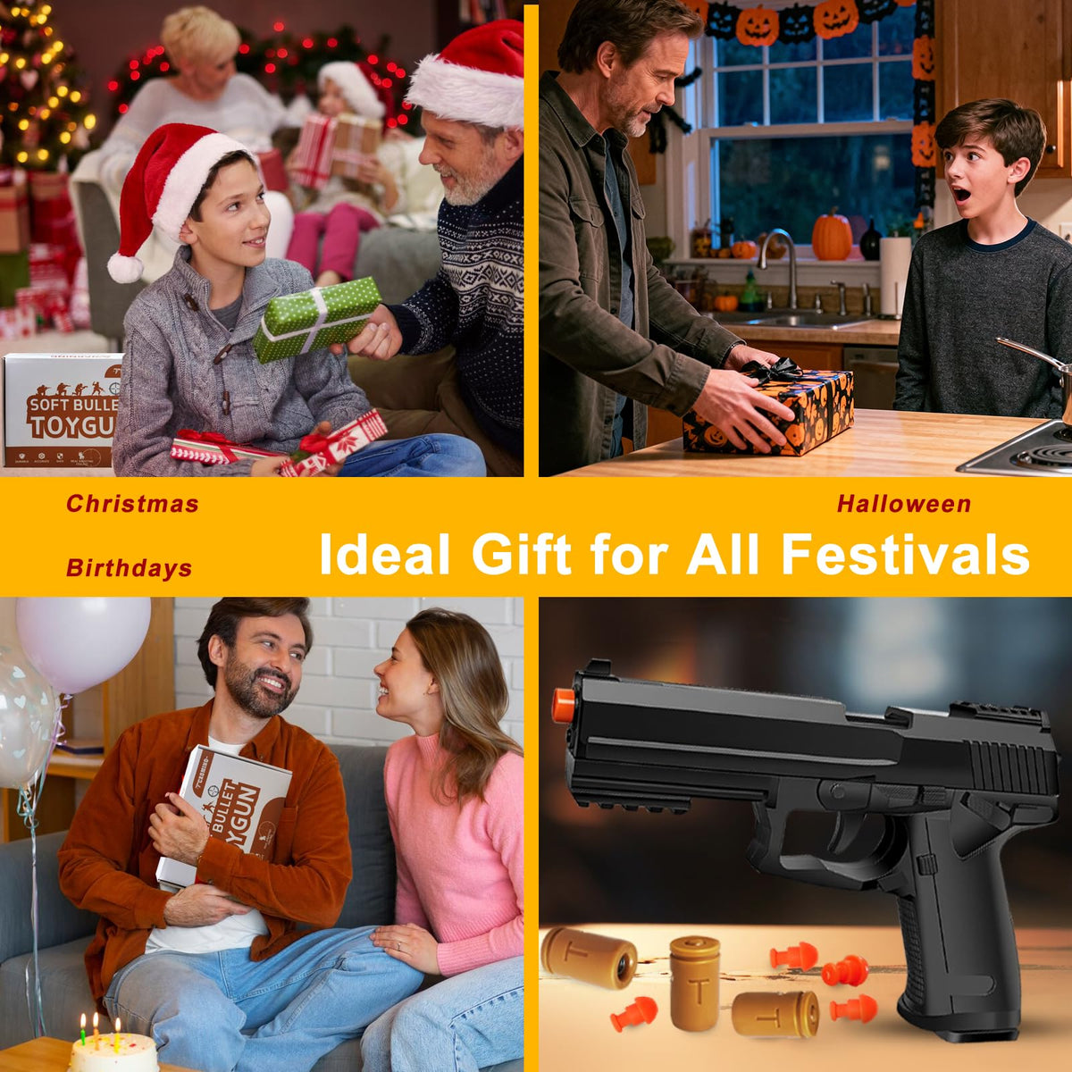 Tcxomino Automatic Shell Ejecting Toy Gun, Fidget & Shooting Game
