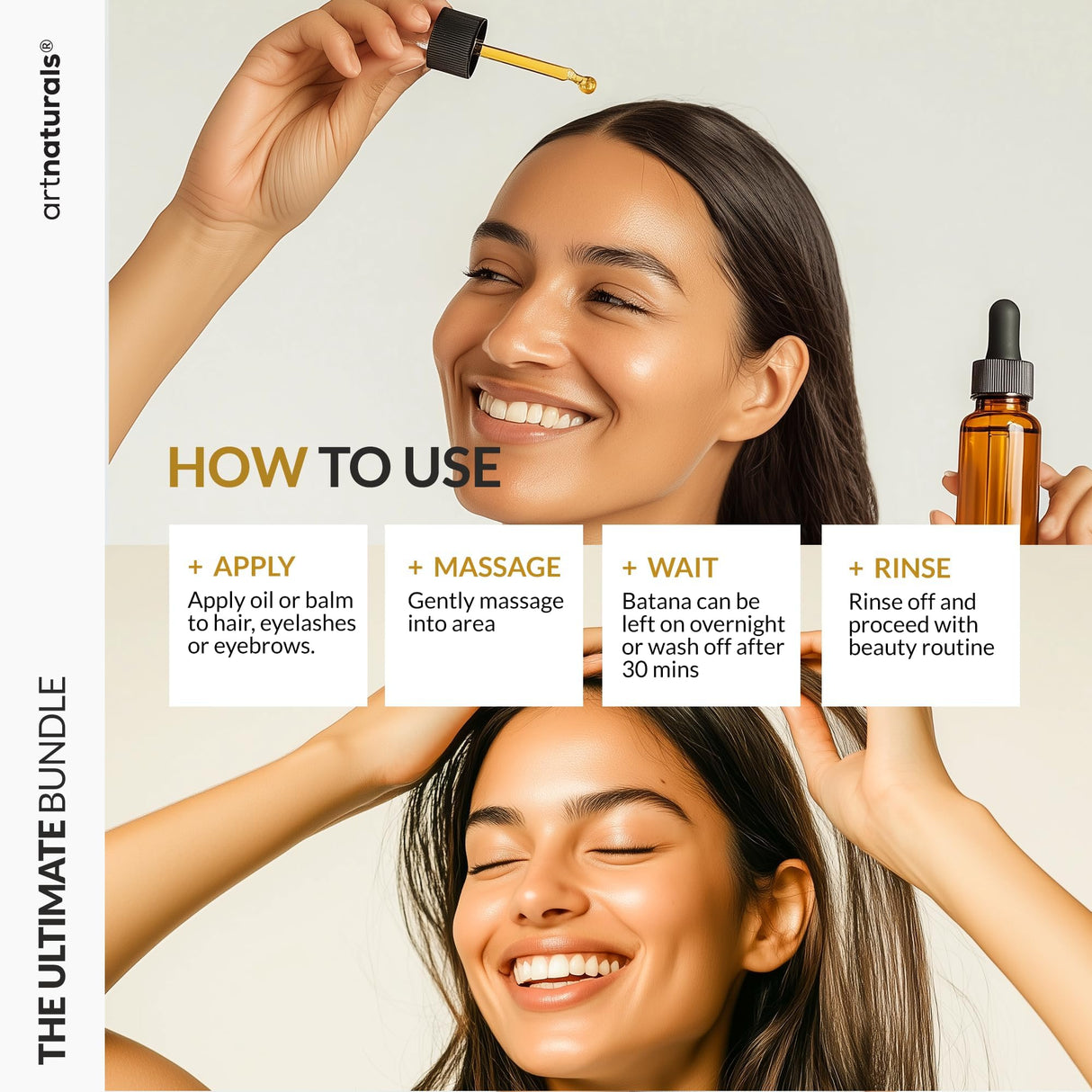 Batana Oil for Hair Growth – 4Pc Set: Raw Batana oil 4oz + 4.2oz Paste, Lash Wand & Brow Brush– Organic Dr. Sebi Inspired Products from Honduras –100% Unrefined Miracle for Scalp, Edges & Eyebrows