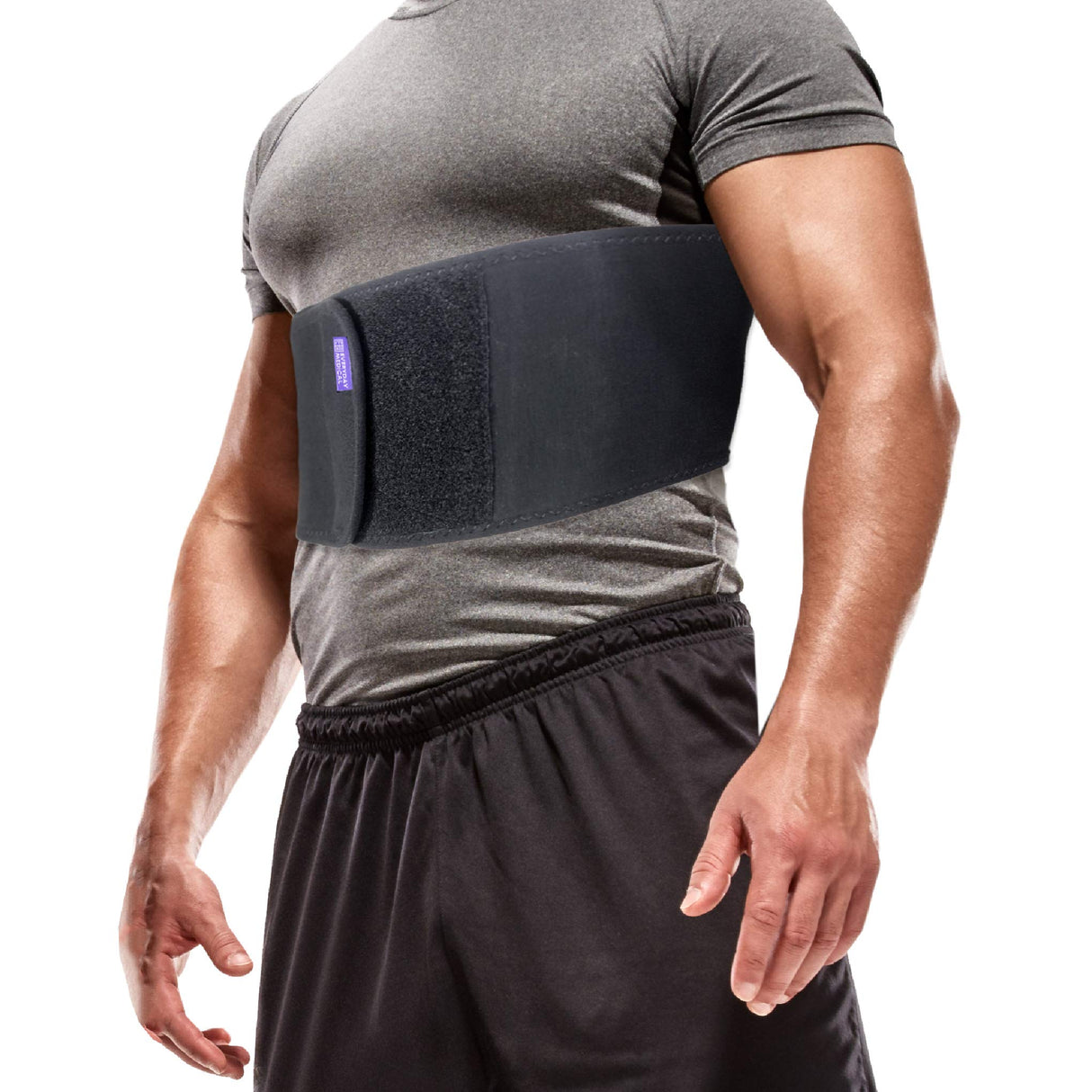 Everyday Medical Broken Rib Brace for Men and Women - Bamboo Charcoal Rib Support Compression Brace - accelerates The Healing of Cracked, Dislocated, Fractured and Post-Surgery Ribs - Large