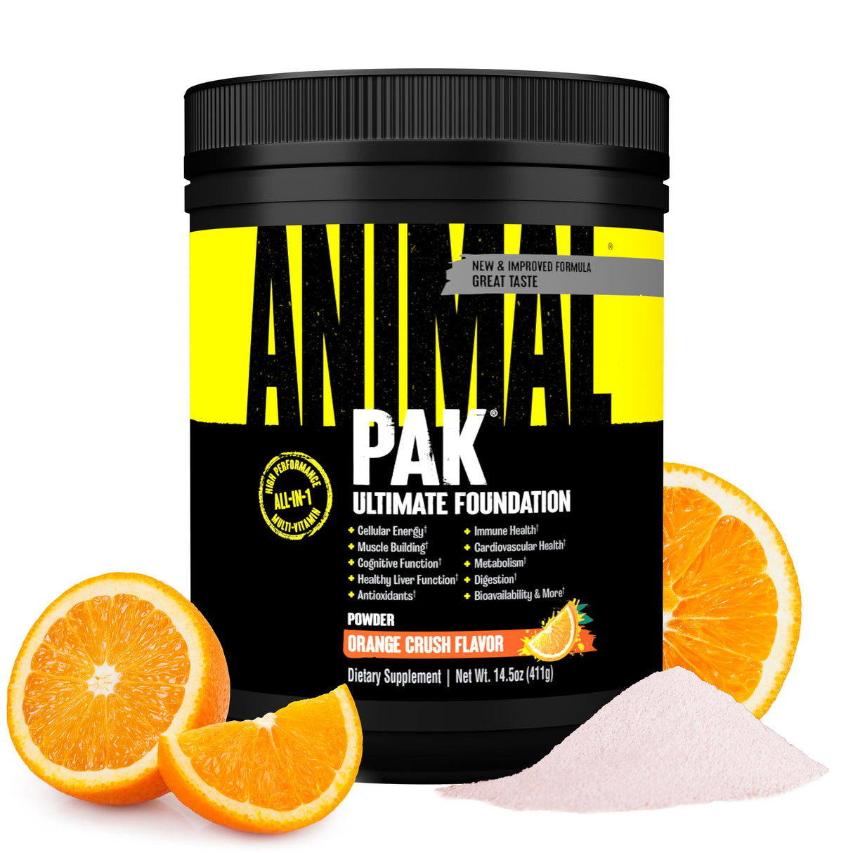 Animal Pak - Convenient All-in-One Vitamin & Supplement Powder - Zinc, Vitamins C, B, D, Amino Acids, Immune Support, Digestive Enzymes, and More - Daily Multivitamin for Women & Men - 60 Scoops