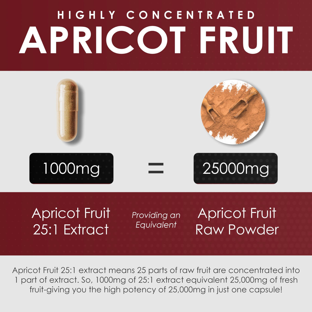 AMALTH Apricot Extract Supplement Capsules (25:1) 120 Capsules 500mg per Capsule, 1000 mg Servings (Pack of 1) (Herbal, Vegan, Non-GMO and Gluten Free)
