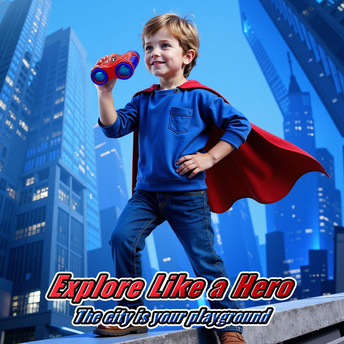 Boy Toys Age 3-12,Binoculars for Kids with Bird Watching Manual&Compass