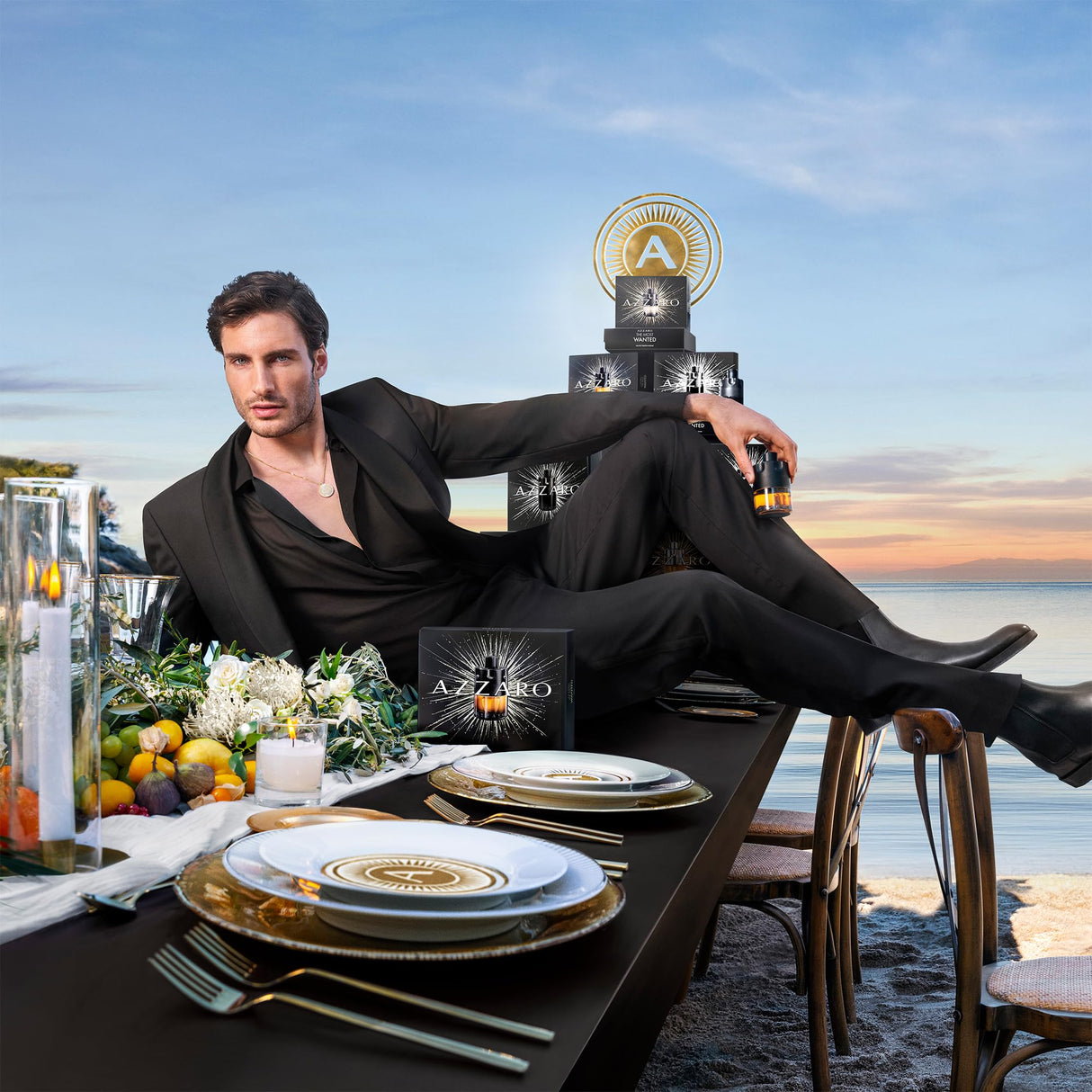 Azzaro The Most Wanted Parfum – Intense Mens Cologne Gift Set – 3-Piece Set Includes Full Size Fragrance (100ml) + Travel Size Spray (10ml) + Deodorant Stick (77g) - Gifts for Men