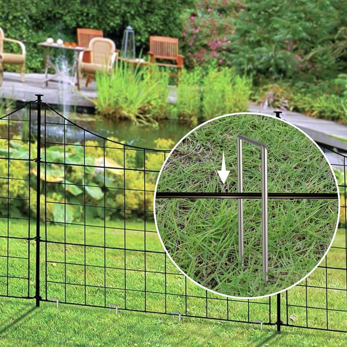 AAGUT Landscape Staples 8 Inch Galvanized Anti-Rust Garden Stakes 11 Gauge