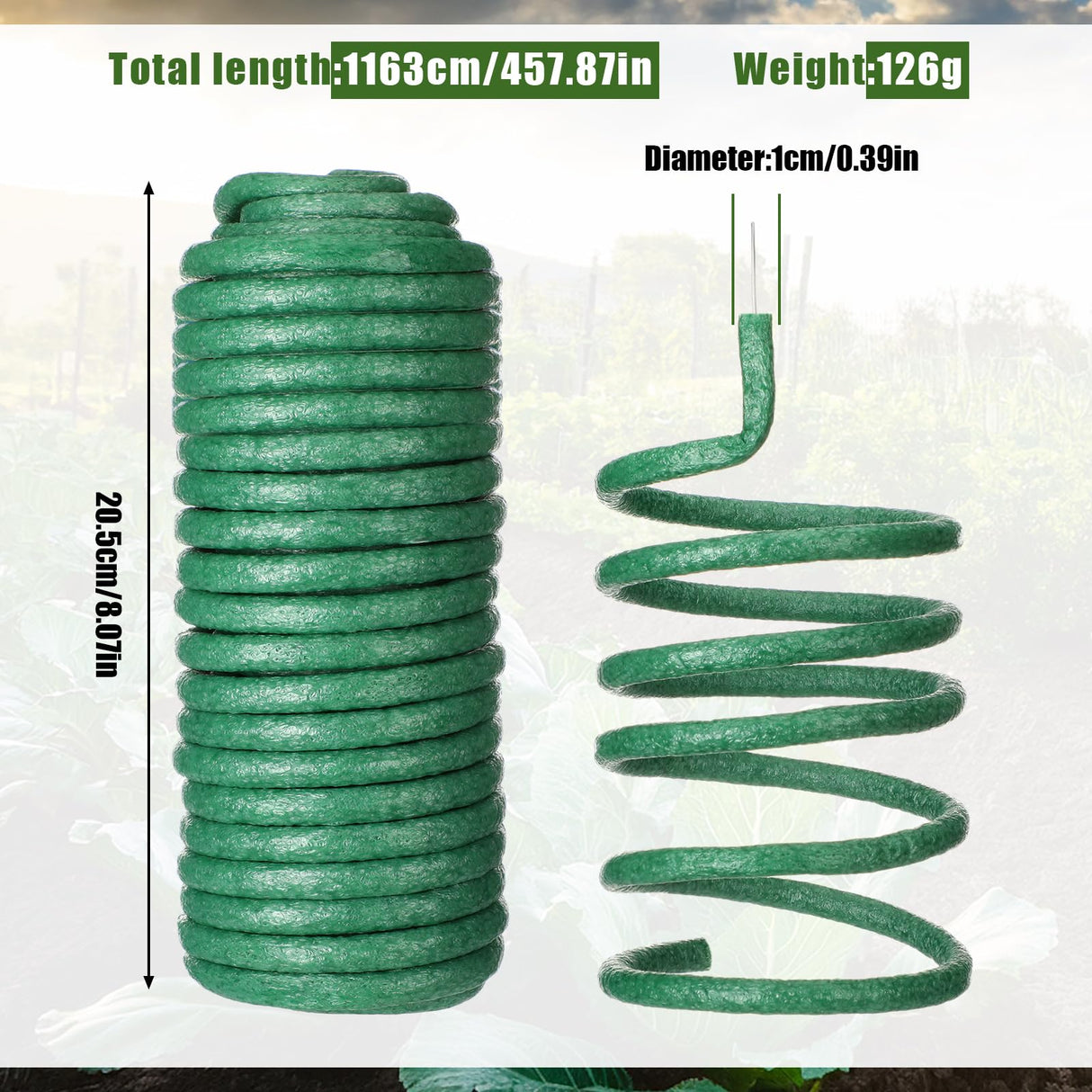 Frienda 76 ft Soft Plants Ties Flexible Foam Garden Ties 1cm Garden Twist Wire Reusable Cut to Size for Climbing Plants Vines Tomatoes Home Office Tying Veggies Flower Supplies Craft, Green