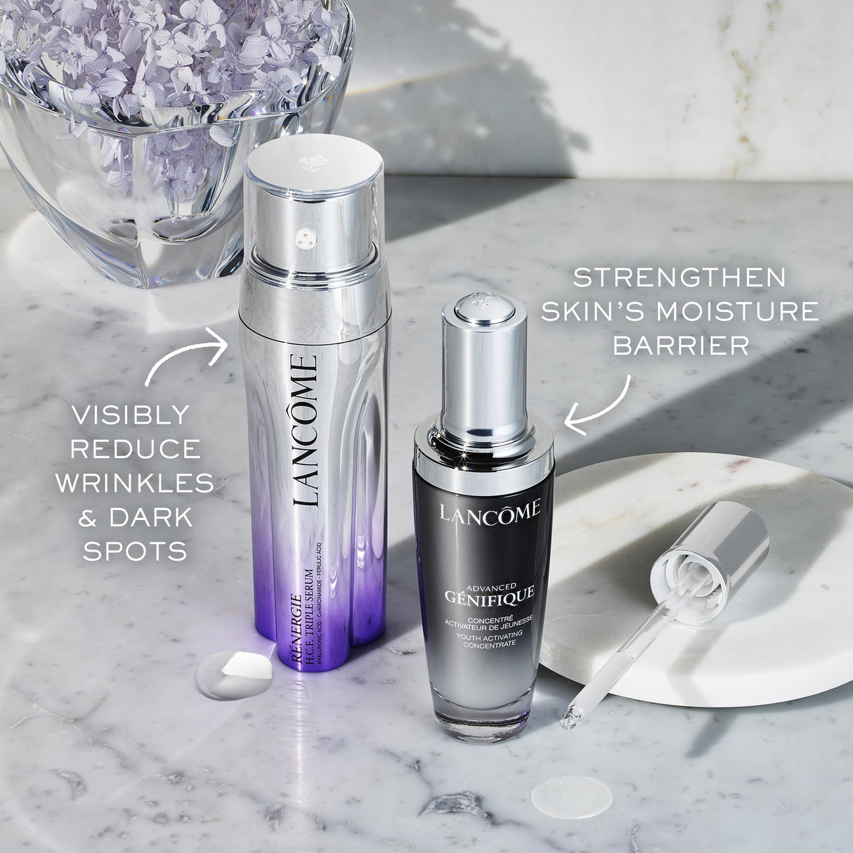 Lancôme Rénergie H.C.F. Triple Serum - Hyaluronic Acid Serum for Visible Correction of Anti Aging Signs & Dark Spots - With Vitamin C+, Niacinamide & Ferulic Acid - 0.67 Fl Oz