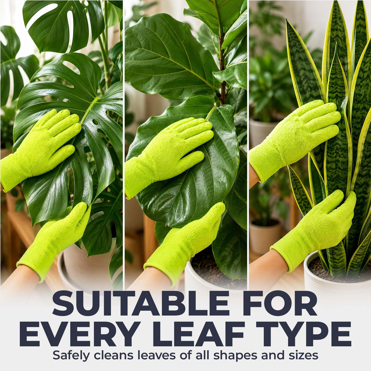 Flora Microfiber Dusting Gloves for Houseplants –Save Your Plants from Hidden Killers–Ultra-Gentle Microfiber (2)