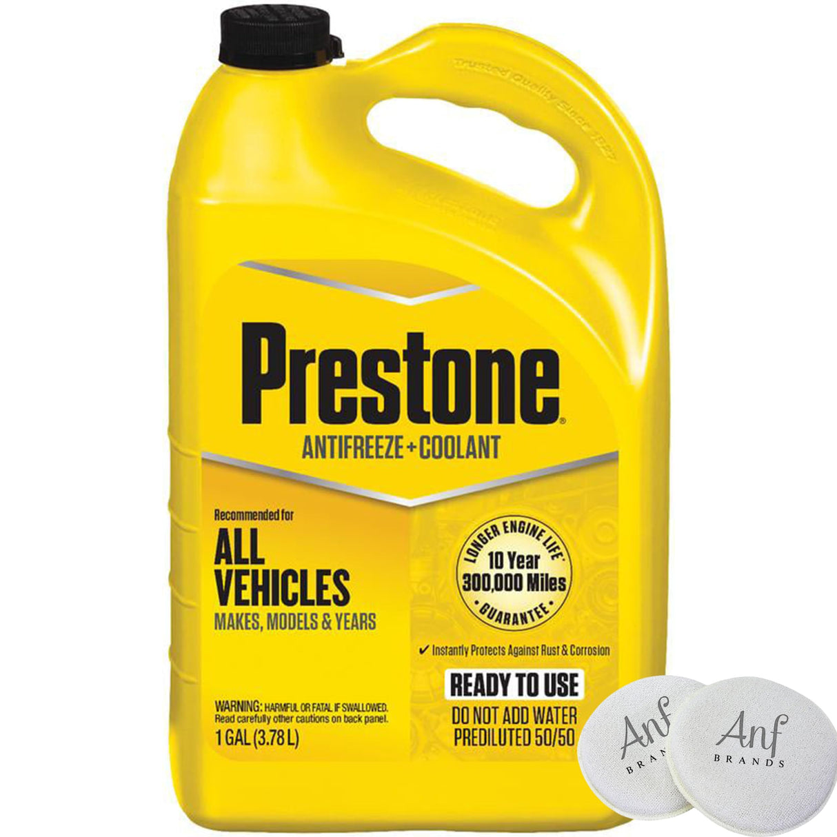 (1 Gallon) - Prestone AF2100 Antifreeze and Coolant: 50/50 Ready to Use, Universal and Sponge