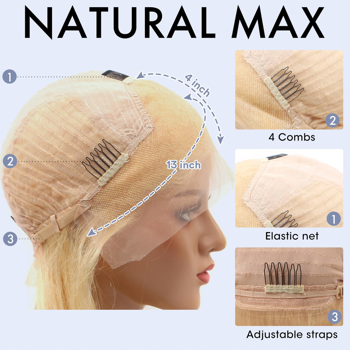 ELISHEVA 613 Lace Front Wig Human Hair 28 Inch Deep Wave Blonde Wig Human Hair 16A 13x4 HD 613 Deep Wave Blonde Lace Front Wigs Human Hair 180% Density Curly Blonde Frontal 613 Wig Pre Plucked