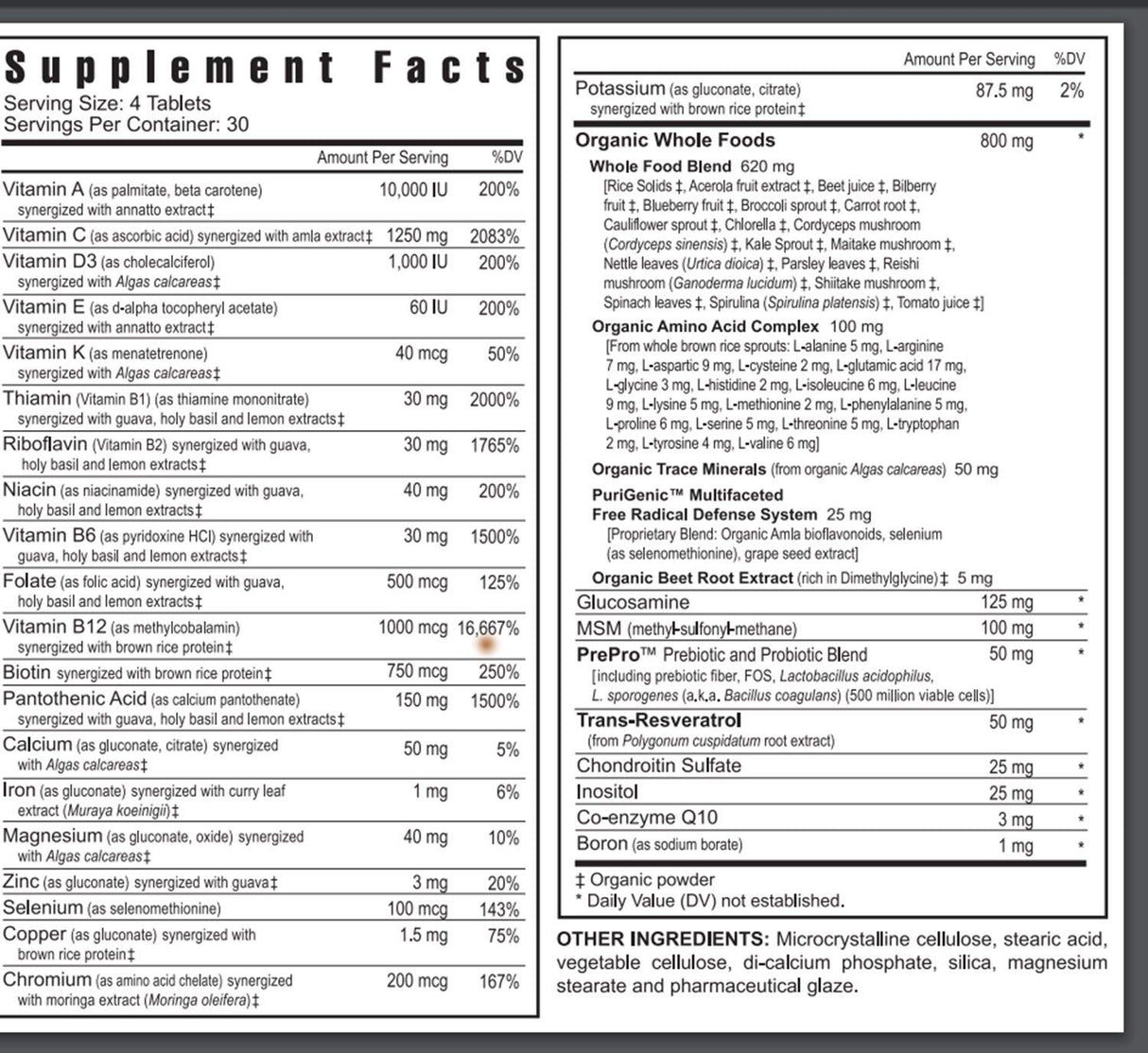 Youngevity Beyond Tangy Tangerine 2.0 Multi-Vitamin & Mineral Complex - Made with Natural & Whole Foods | 160,000 ORAC | 120 Tablets - 3-Pack