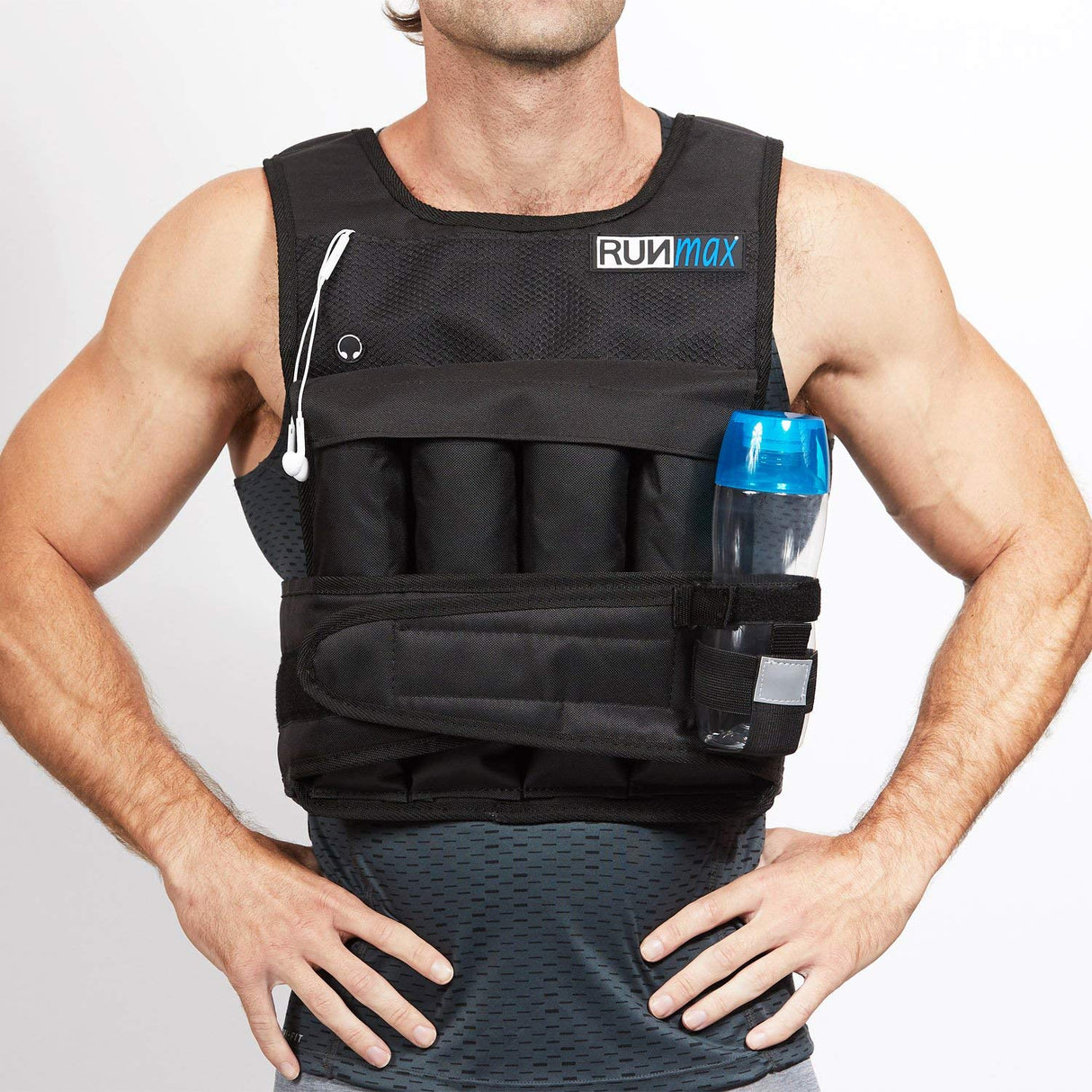 RUNmax RUNFast RM_20 Pro Weighted Vest, 20 lb.