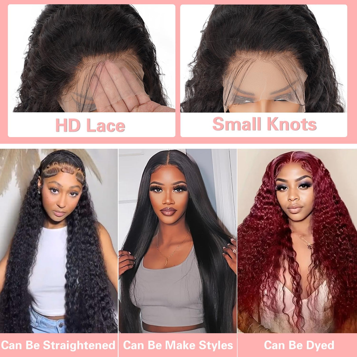 26 Inch Water Wave Lace Front Wigs Human Hair Pre Plucked Wet And Wavy 13x4 Hd Lace Frontal Wig Human Hair 180 Density For Women Bouncy Soft Deep Curl Glueless Tangle Free Natural Hairline