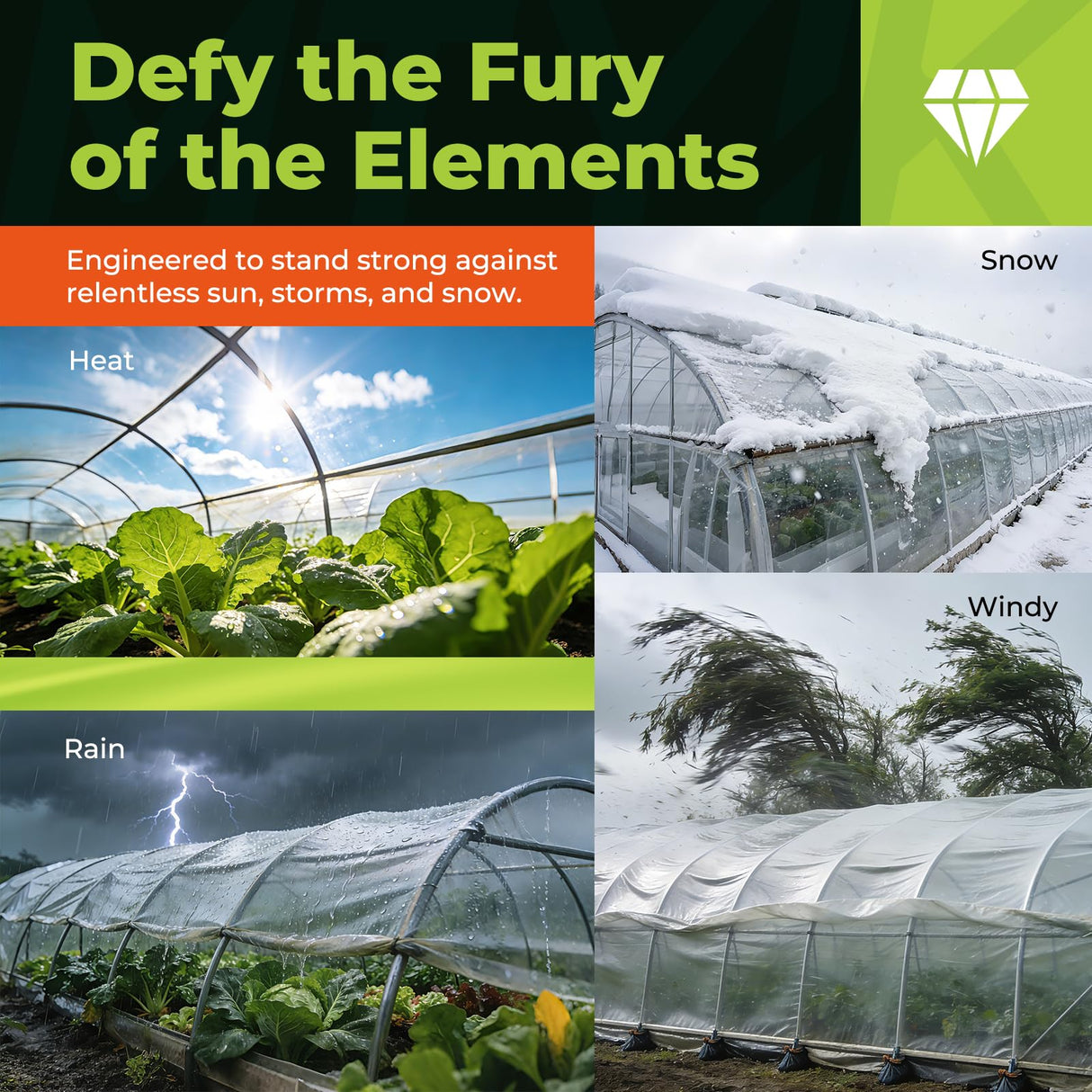 MTYIK 8x25 ft Greenhouse Plastic Sheeting, 6 Mil Green House Plastic Covering, Heavy Duty Greenhouse Cover Replacement, Thick Greenhouse Film