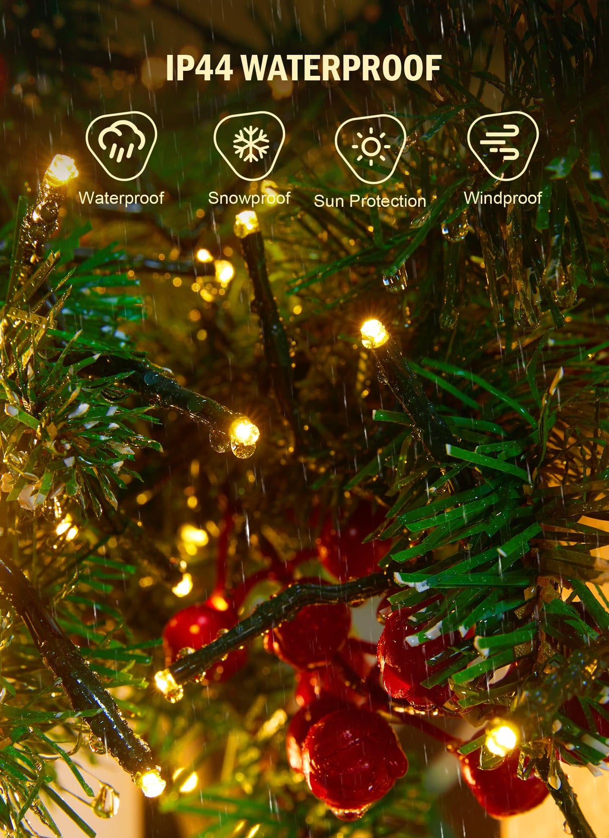 Cluster-Lights-Christmas-Tree-Lights-Outdoor, 1000 LED 50 Ft Christmas Firecrackers String Lights, 12 Modes Timer Remote Waterproof Plug in Twinkle Fairy Lights for Xmas Tree Garland Window Party