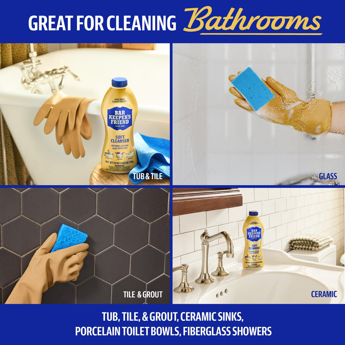 Bar Keepers Friend Soft Cleanser Liquid Multipurpose Cleaner, 13 Oz, 2 Pack