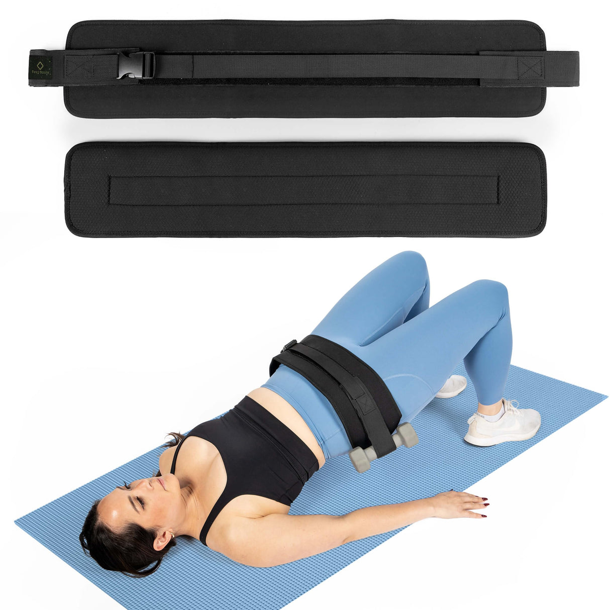 Exercise Hip Thrust Belt โ Supports 100lbs โ Adjustable, Durable & Slip-Resistant for Dumbbells, Kettlebells & Plates โ Glutes Workout Equipment for Home & Gym โ Comfortable & Portable Booty Builder