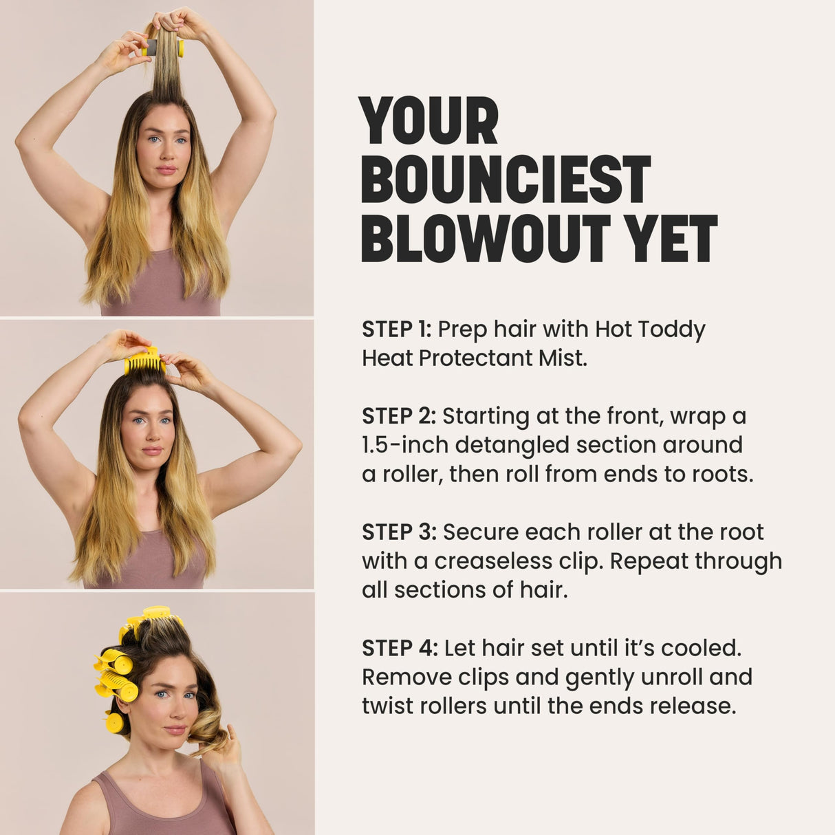 Drybar The Roller Club Curling Hot Rollers | 10 Rollers, 2 Sizes, Heats-Up Fast, Gentle on Hair, Reduces Frizz, Adds Shine, comes with Heat-Resistant Bag