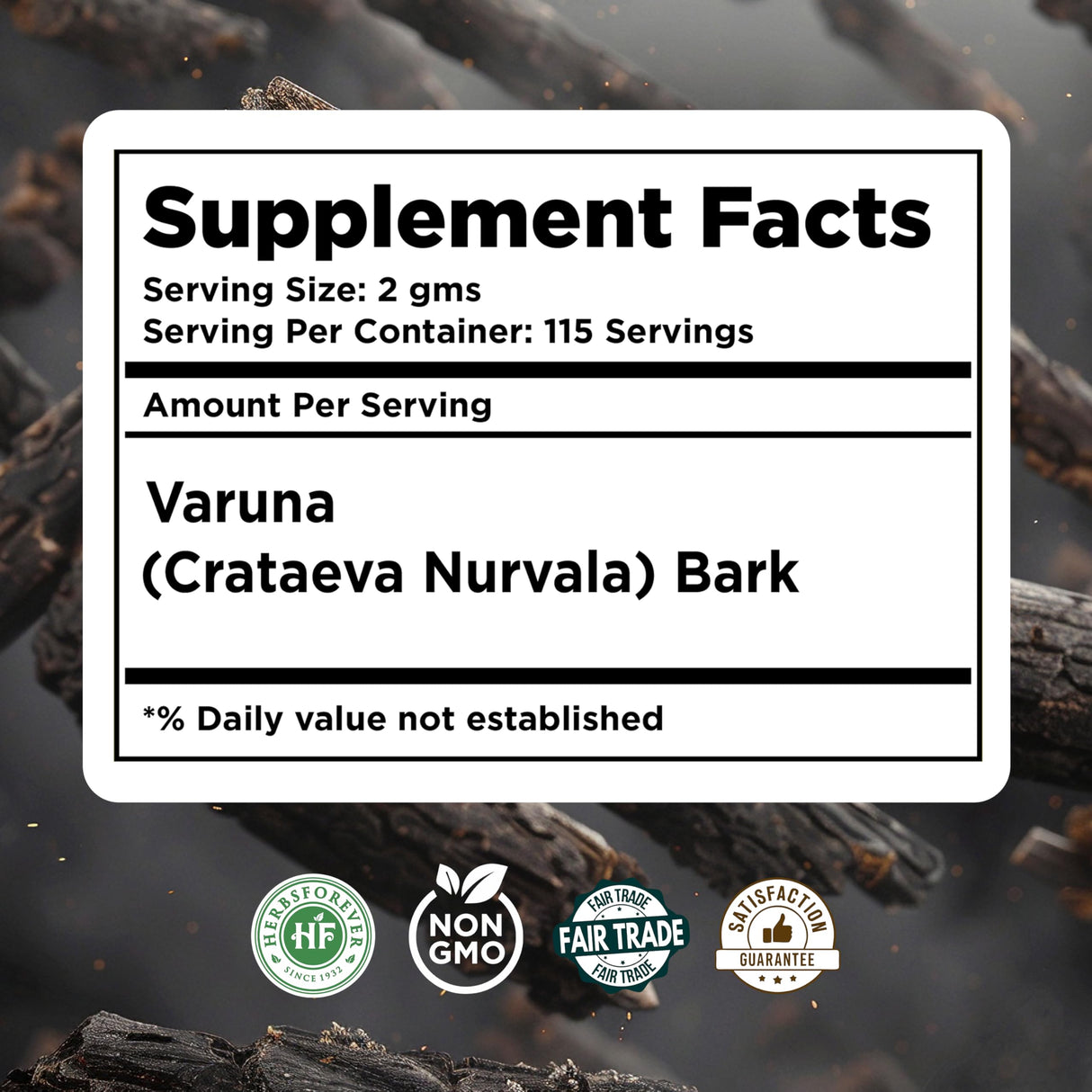 Herbsforever Organic Varuna Crataeva Nurvala Powder 230g Non-GMO, Vegan Extract for Bladder and Kidney Function Support, Promotes Natural Balance and Wellness