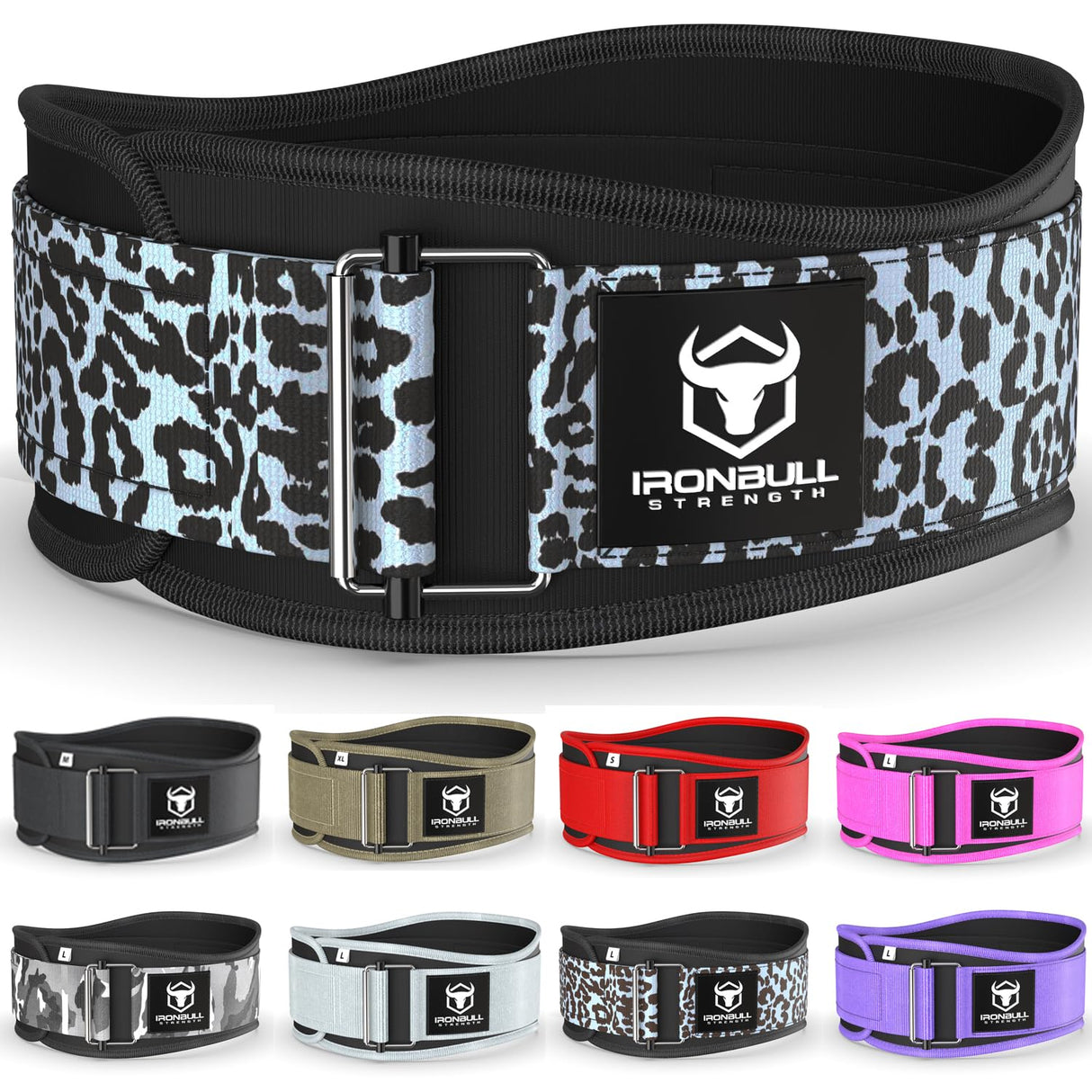 Weight Lifting Belt for Men and Women - Great for Squats, Deadlift, Lunge, Exercises and Training - Best for Olympic, Cross-Training and Bodybuilding Workout (Large, Leopard)