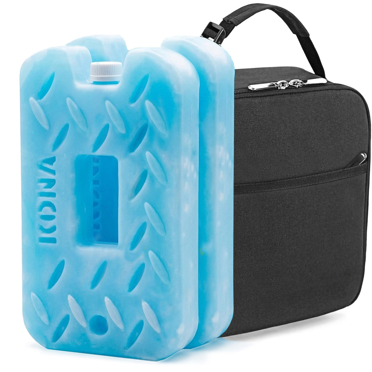Kona Blue Ice 2 Pound Ice Packs for Coolers - Long Lasting Design - Refreezable Reusable Cooler Ice Pack (2)