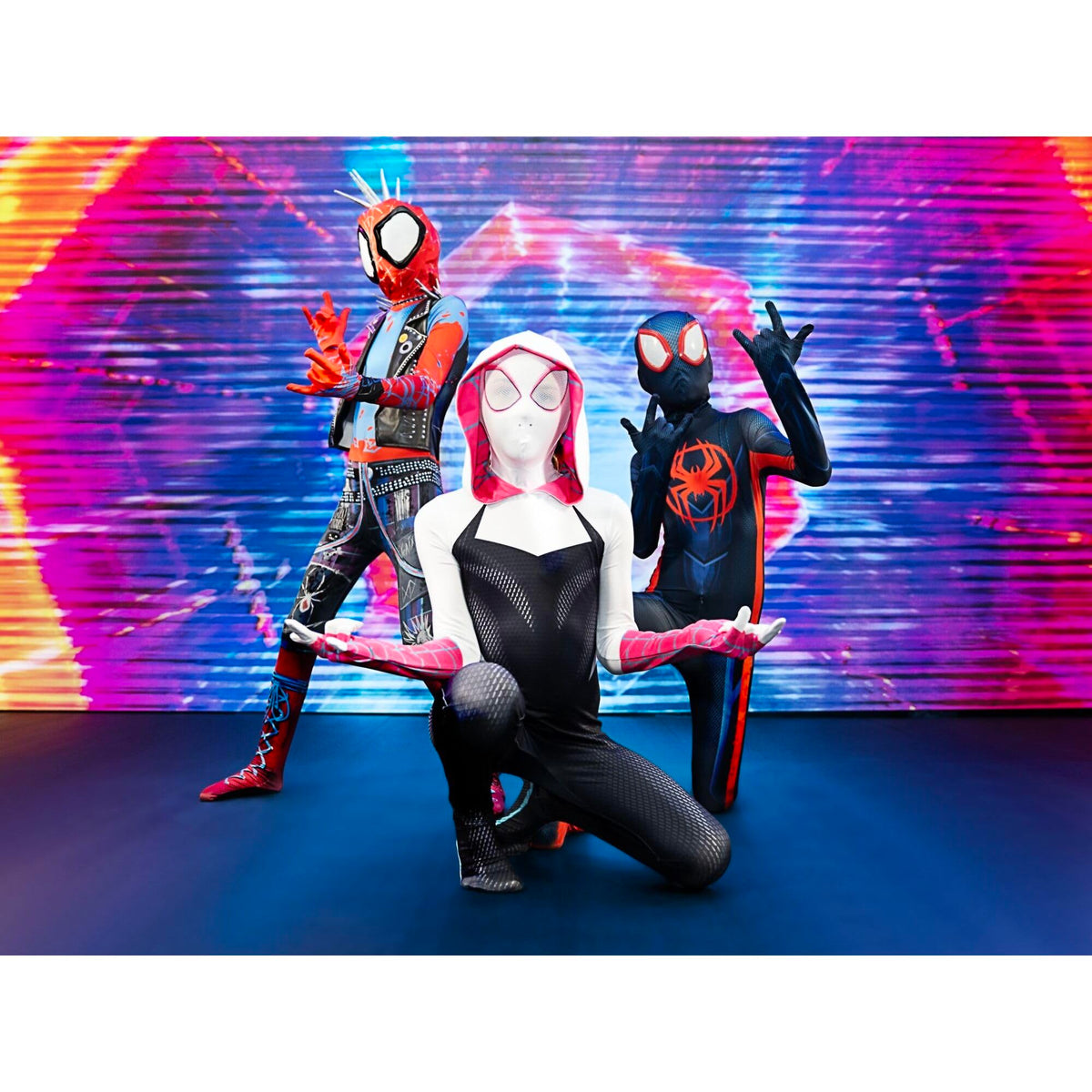 Marvel Miles Morales: Spider-Man Official Youth Deluxe Zentai Costume - Stretch Spandex with Hidden Zippers, Wrist Slits (S) Multi