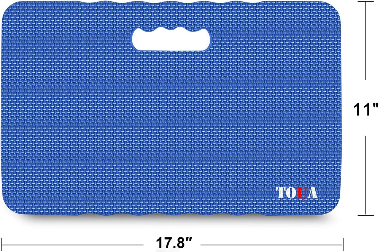 TOUA Garden Kneeling Pad, Kneeling Mat for Gardening, Bath Kneeler for Baby Bath, Large Support Knee 17.8x11x1.4 Thick High Density Foam Protective Knee, Knee Pads for Gardening, Planting Blue 2 Pack