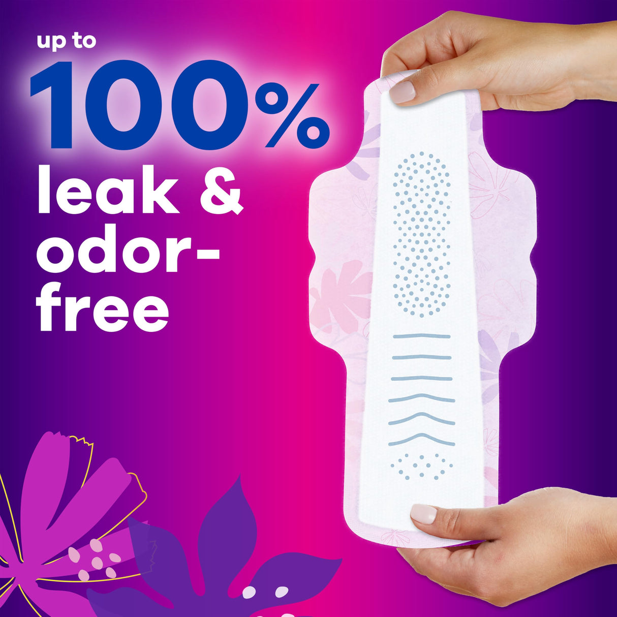 Always Radiant Feminine Pads for Women, Flexfoam Pads with Wings, Size 5, Extra Heavy Overnight Absorbency, Lightly Scented, 54 Count (Packaging May Vary)