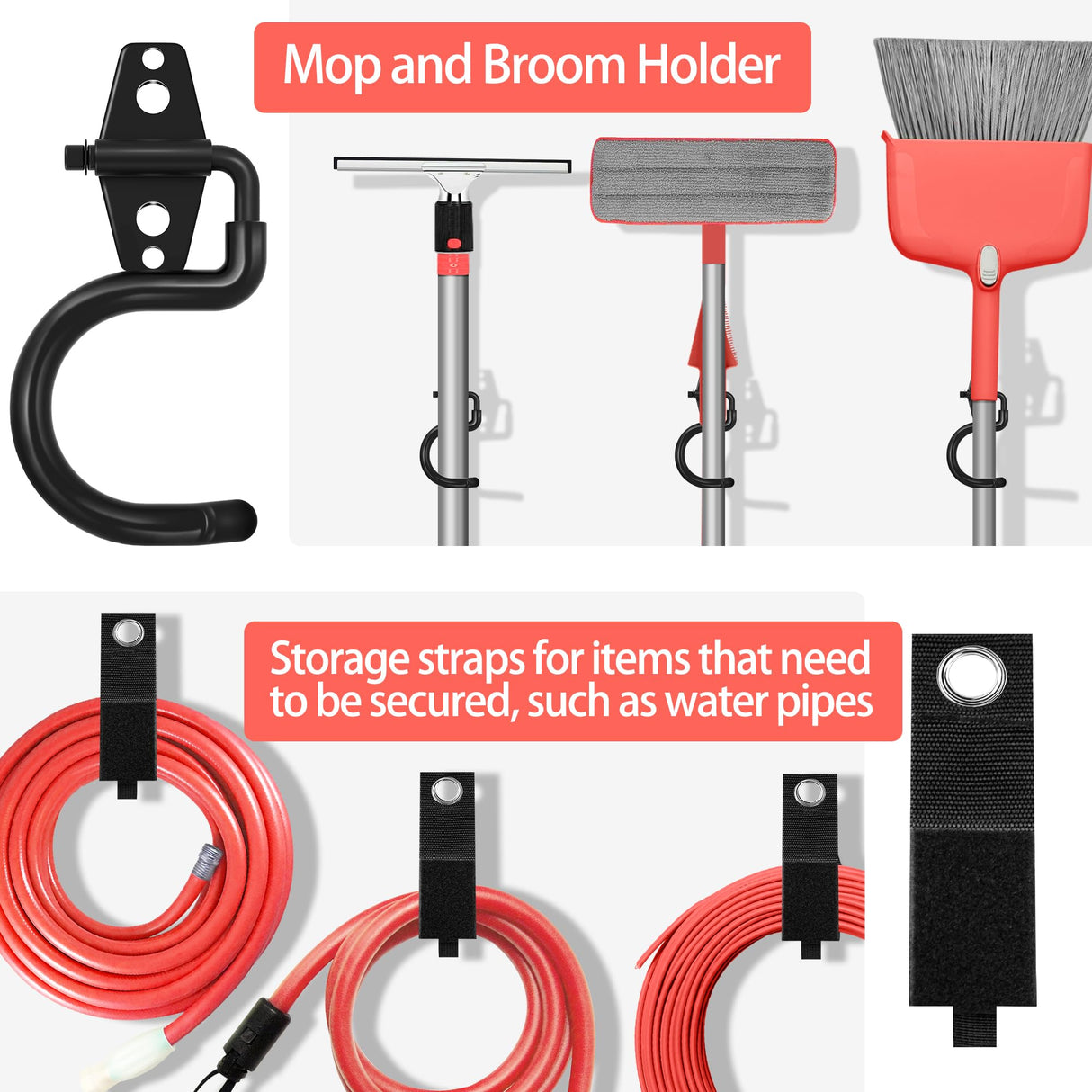 Kodreat 18 Pack Garage Hooks Heavy Duty - Anti-Slip Coating, Garage Storage Hooks for Hanging Bike,Ladder,Garden Tools,Hose