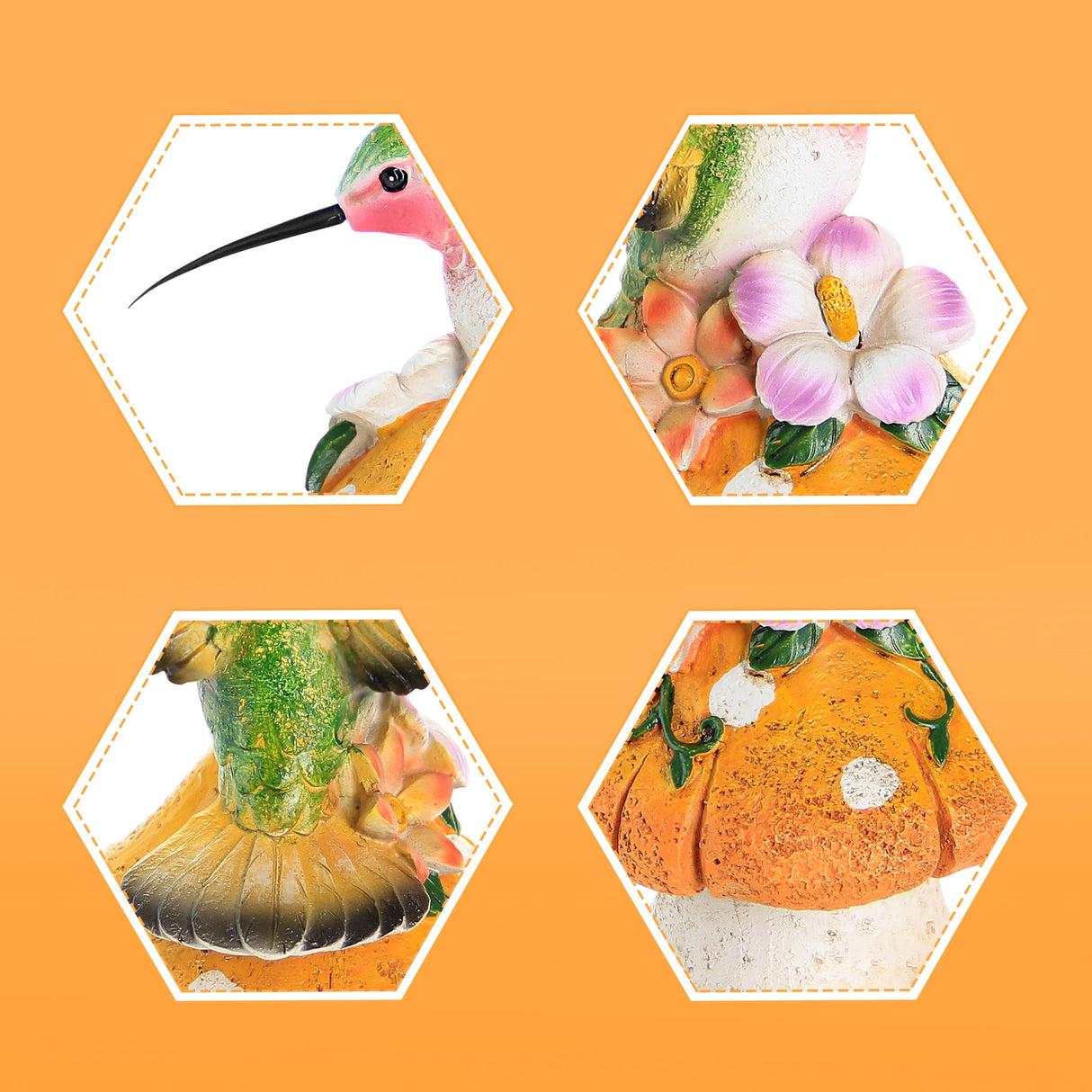 Smadeer Lifelike Hummingbird Sculpture Fairy Garden Accessories Yard Porch Patio Lawn Decor&Home Accents