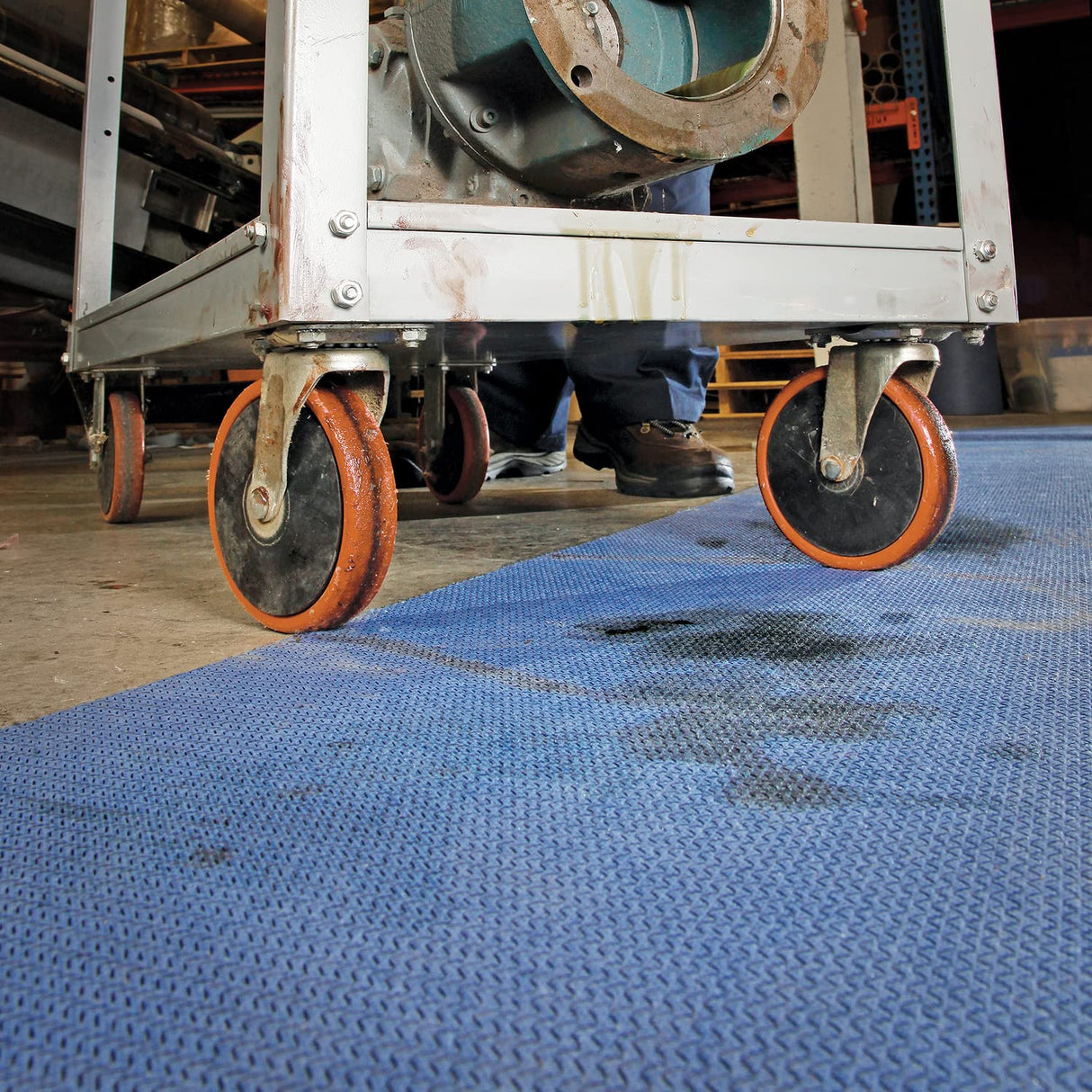 PIG Absorbent Adhesive-Backed Grippy Mat | Absorbs up to 10.5 gal per roll | 32" W x 100' L | MAT32100