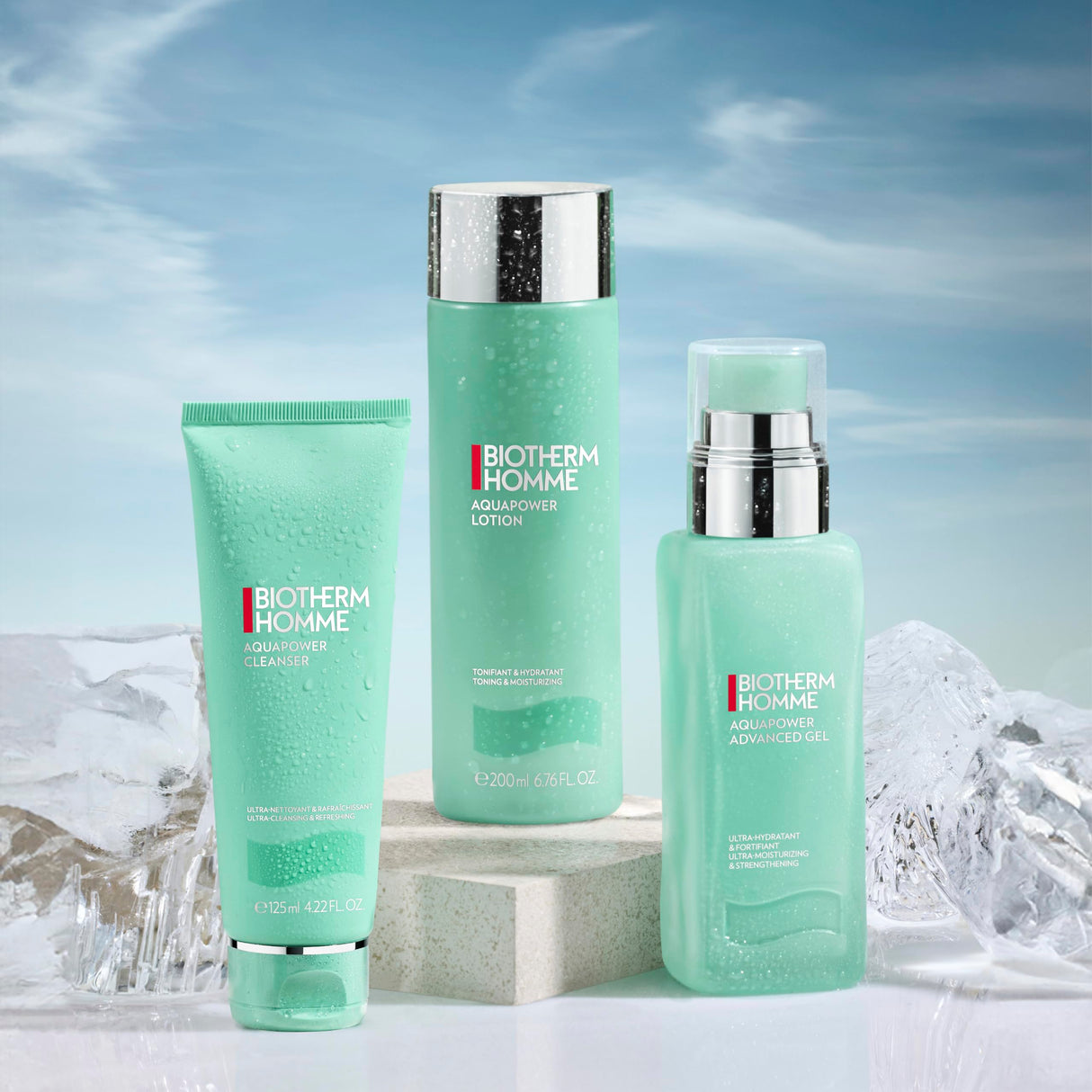 Biotherm Aquapower Toning & Moisturizing Face Lotion for Men, with Biotech Plankton & Oligo Sugars, Prevents Razor Burn and Skin Redness for Soothed & Hydrated Skin, 6.8 Fl. Oz.