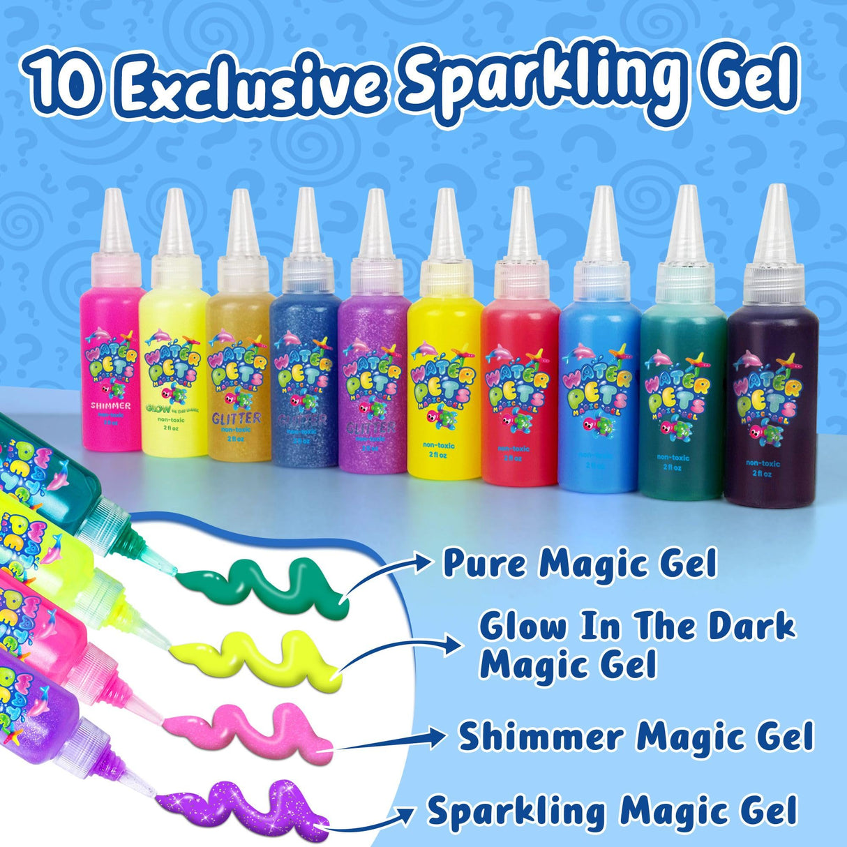 BFFPOSI Magic Water Elf Toy Kit - Fun Growing Magic Gel Water Pets, Craft Kits, Art and Crafts for Kids Ages 4-8-12, Toys for Kids Boys and Girls 4 5 6 7 8 9 10 11 12, Birthday & Christmas Gifts