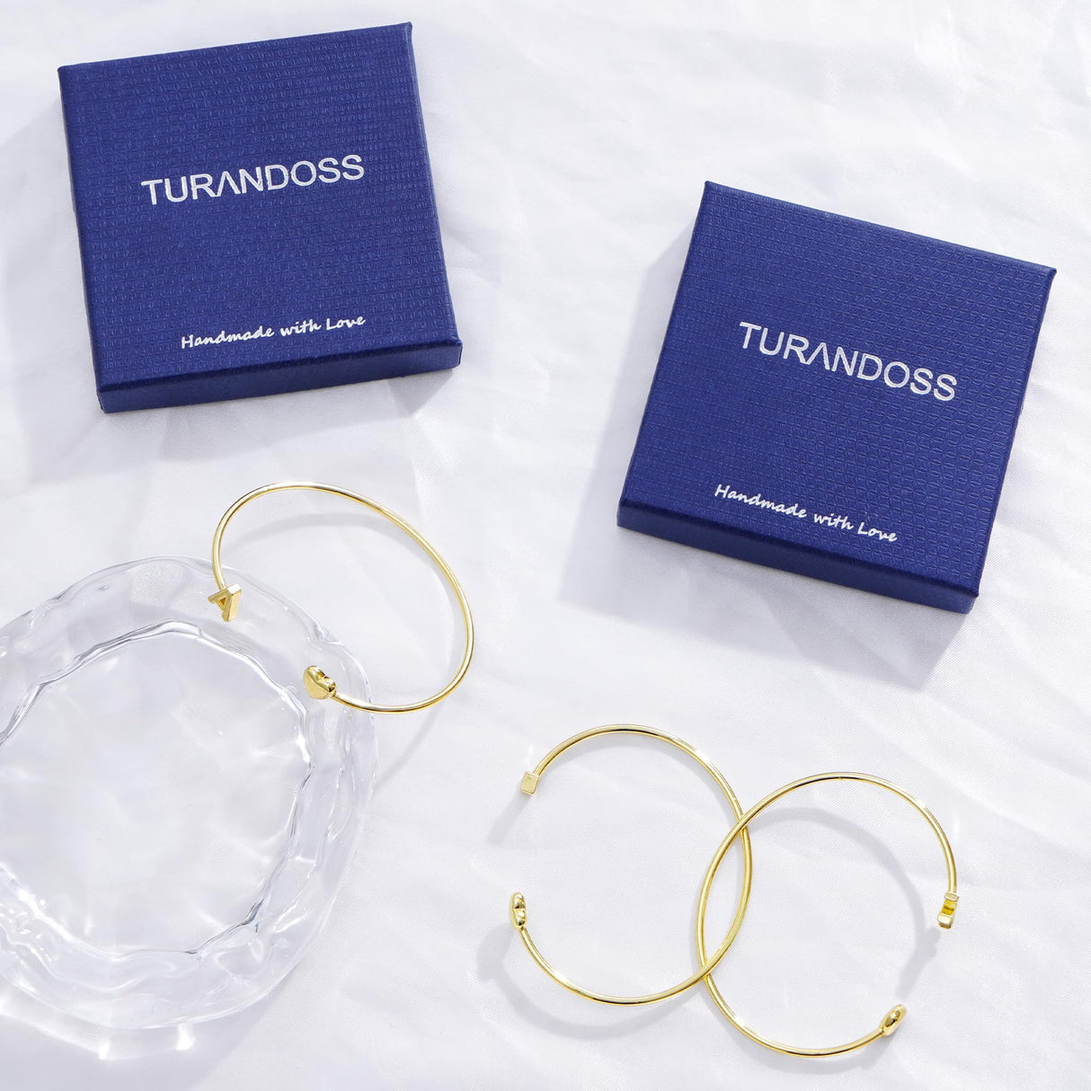 Turandoss Initial Letter M Bangle Bracelet for Teen Girls Gifts Trend Stuff