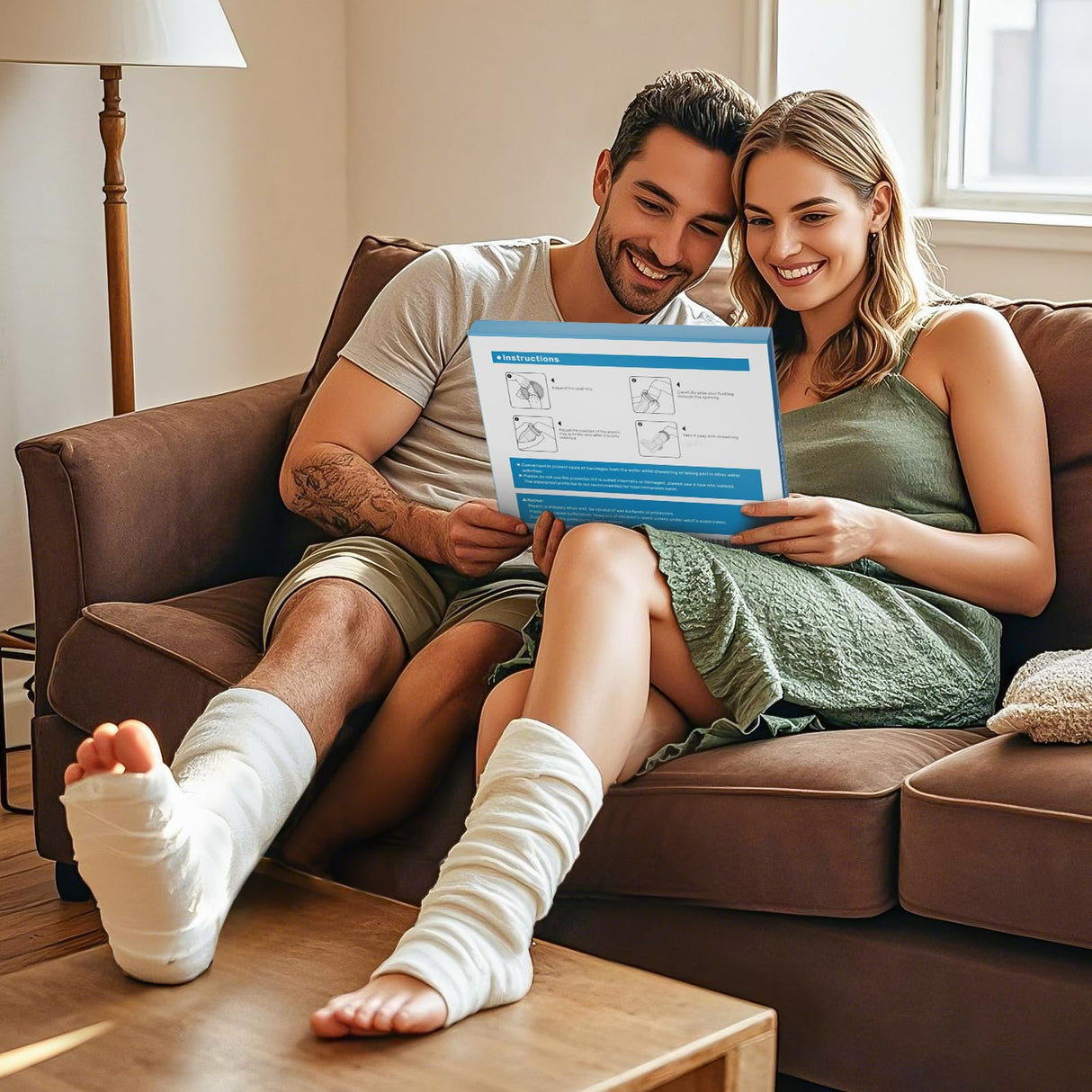 Waterproof Foot Cast Cover for Shower Adults with New Upgraded Non-Slip Padding Bottom, Reusable Ankle Cast Protector for Foot Surgery to Keep Wound & Bandages Dry