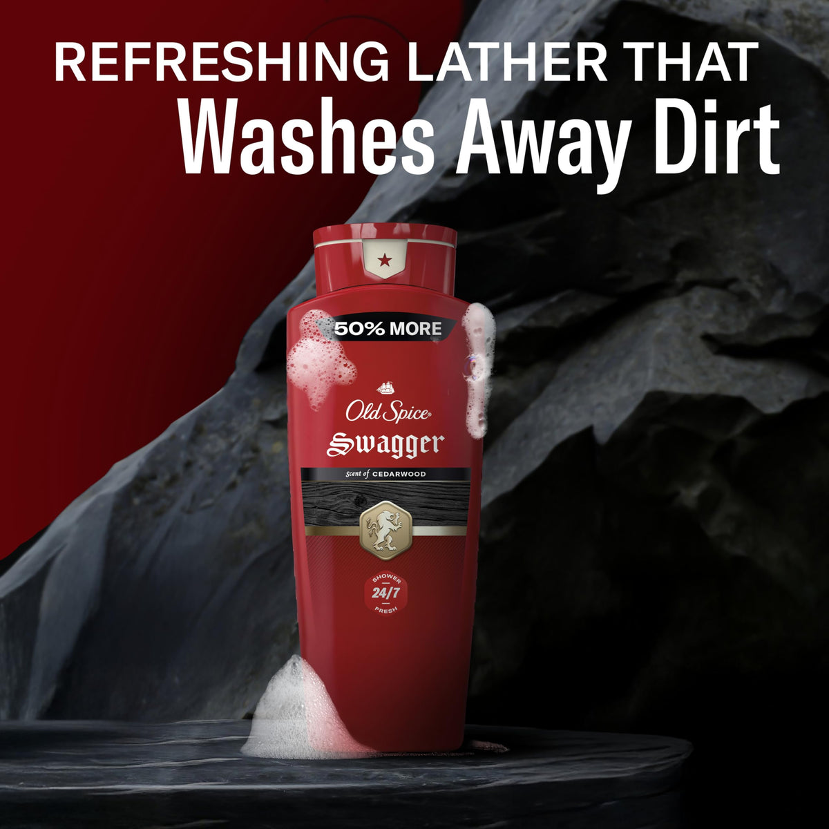 Old Spice Body Wash for Men, Long-Lasting Swagger Scent, 24 fl oz Pack of 2