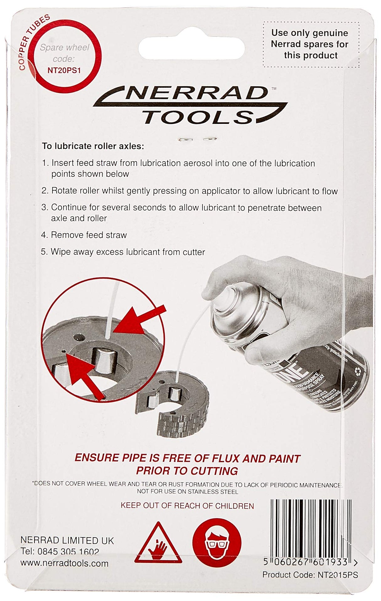 Nerrad Tools NT2015PS Pro Slice Copper Tube Cutter, Red, 15 mm