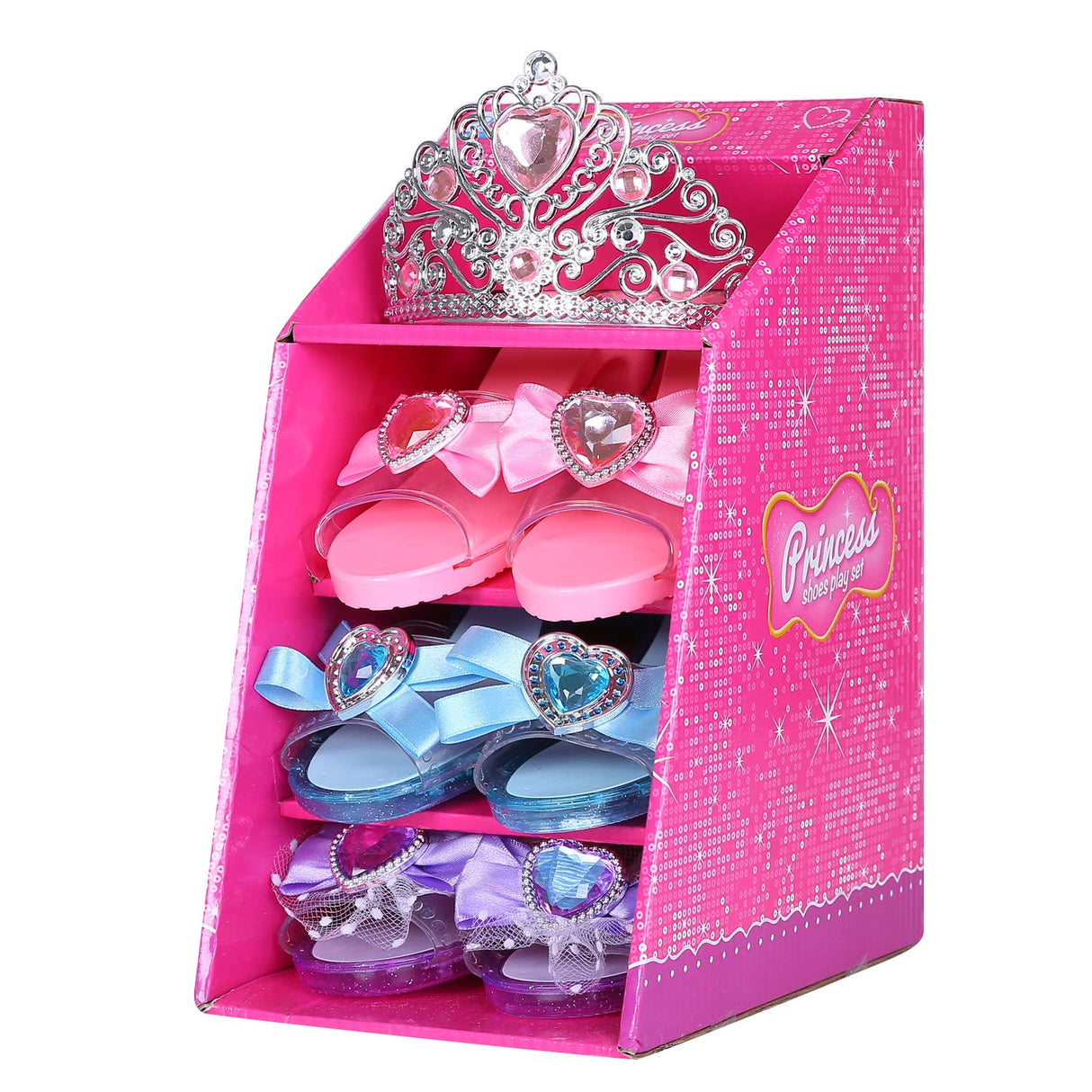 Mastom Girls Princess Dress Up Shoes and Tiara Play Set