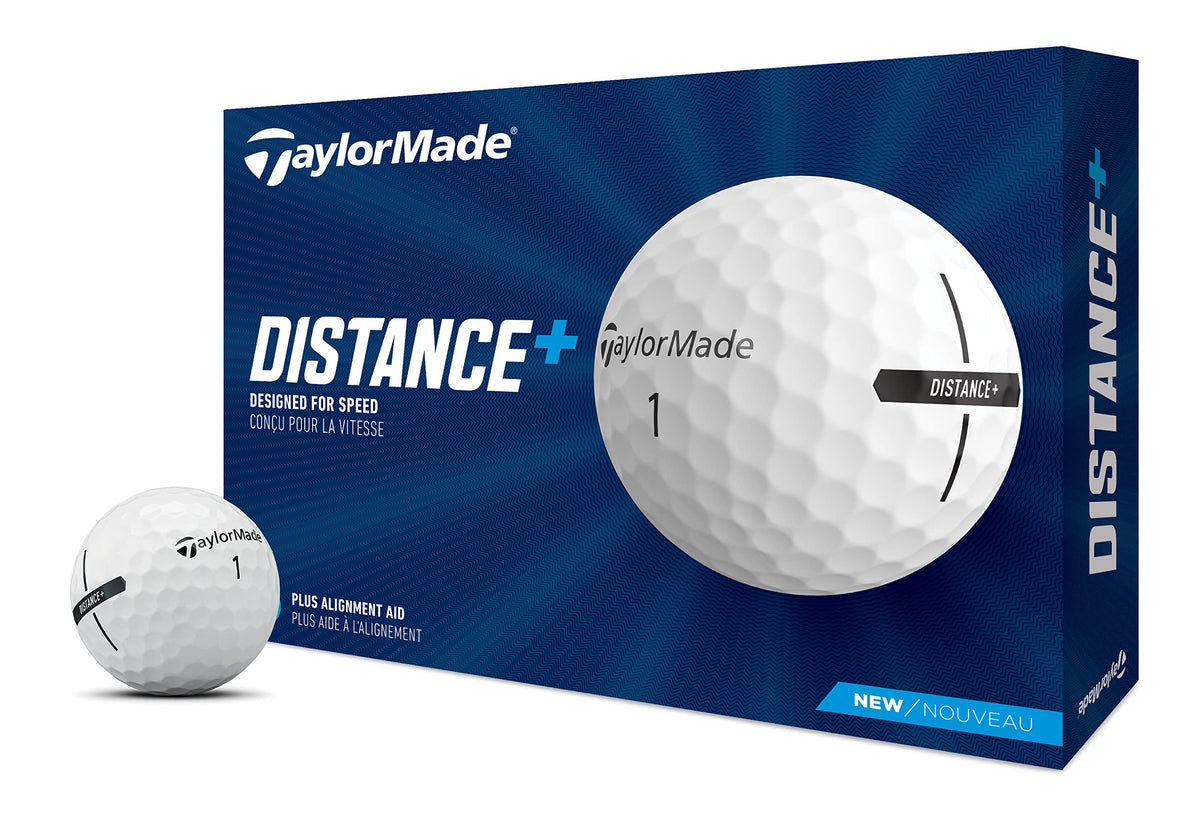 TaylorMade Golf 2021 Distance + Golf Balls White One Dozen