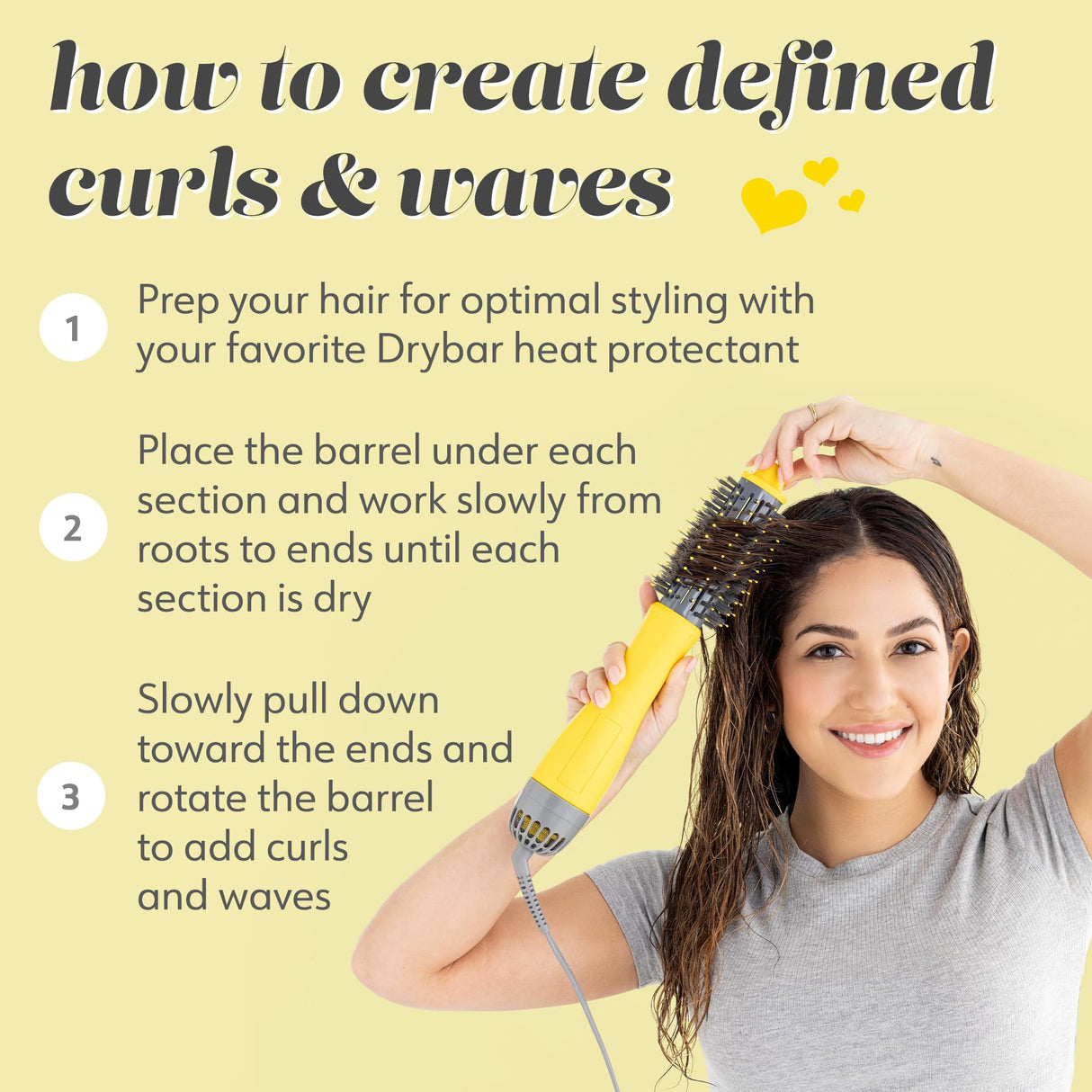 Drybar The Half Shot Small Round Blow-Dryer Brush | Faster, Easier Blowouts, From Wet to Dry, Customized Styling, Perfect for Layers, Defines Curls & Waves
