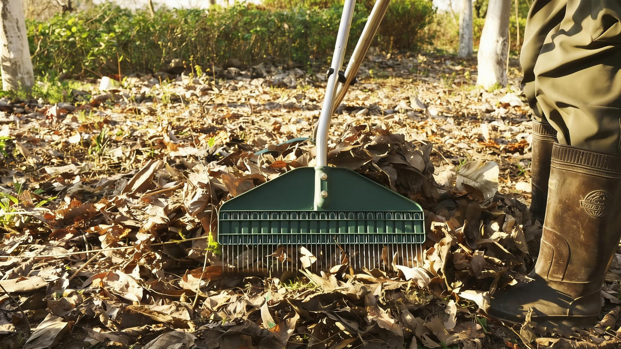 YEELOR Leaf Grabber Rake, 36.6 Inches, 3.3 Pounds(Straight Grip)