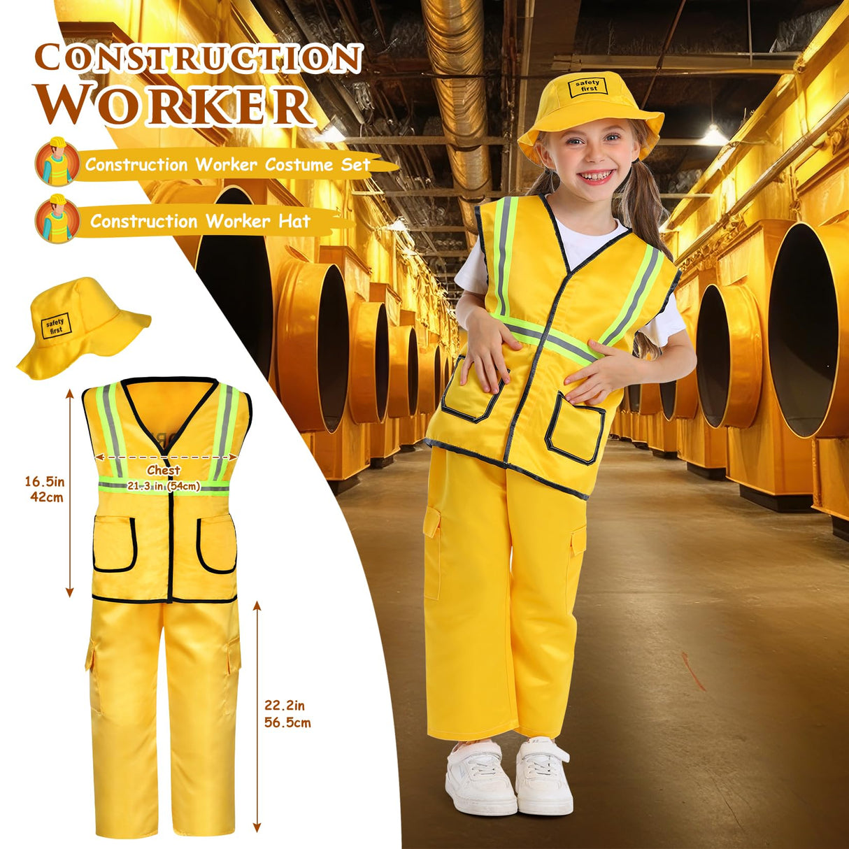 14Pcs Toddler Dress up Clothes,Boys Dress up Costumes for Play,Kids Dress up Set with Firefighter,Construction Worker,Chef,Police Costume,Toddler Boy Toys Christmas Birthday Gifts for 3-6 Years Old