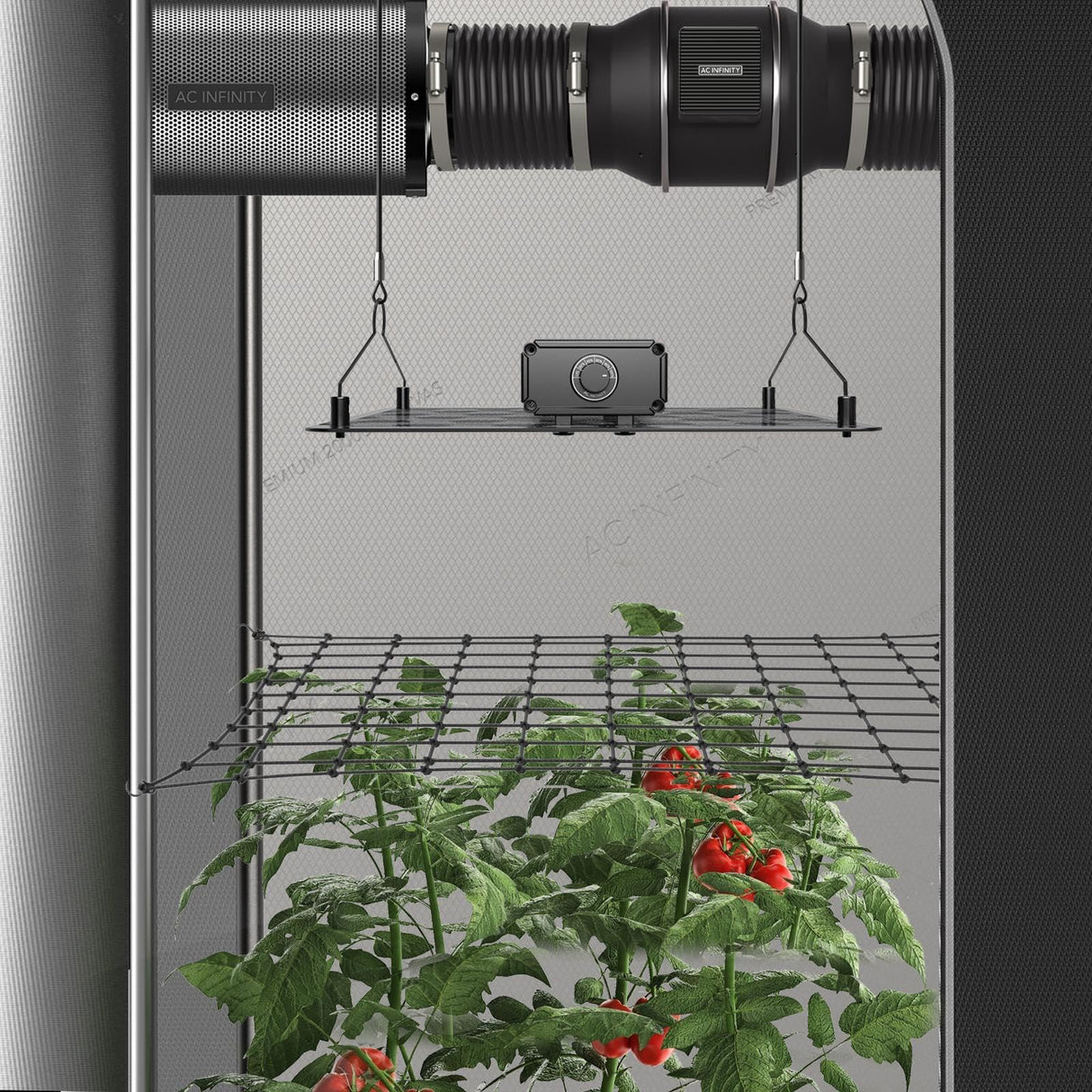AC Infinity Grow Tent Trellis Netting 150x150cm, Heavy-Duty Elastic Plant